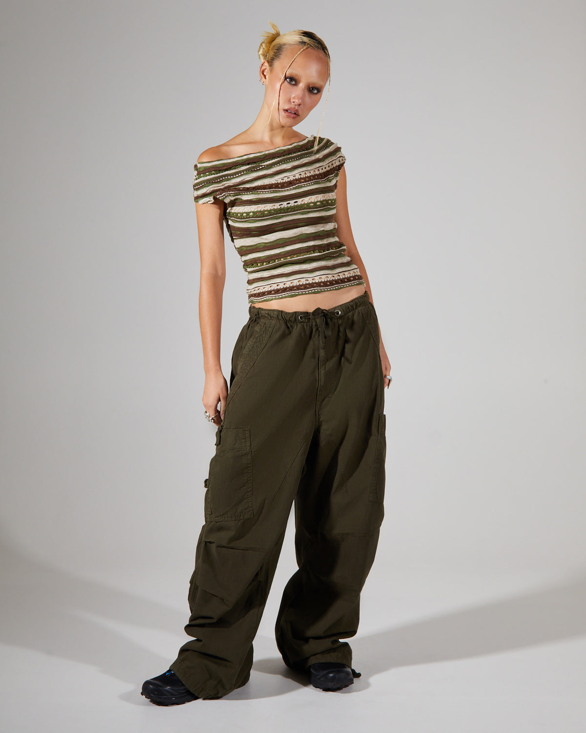 Parachute Cargo Pants Khaki KHAKI