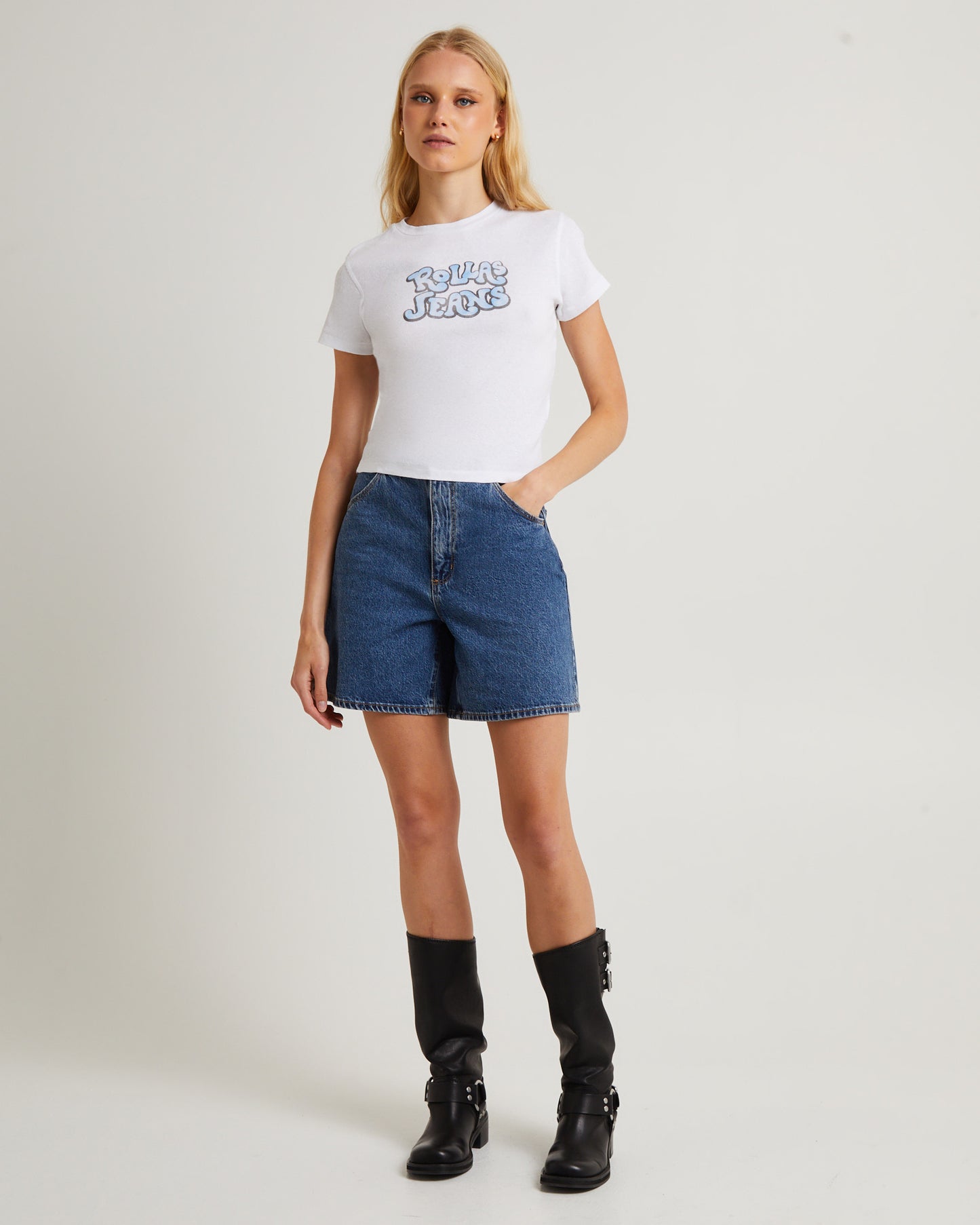 Classic Tee Rumble Logo White