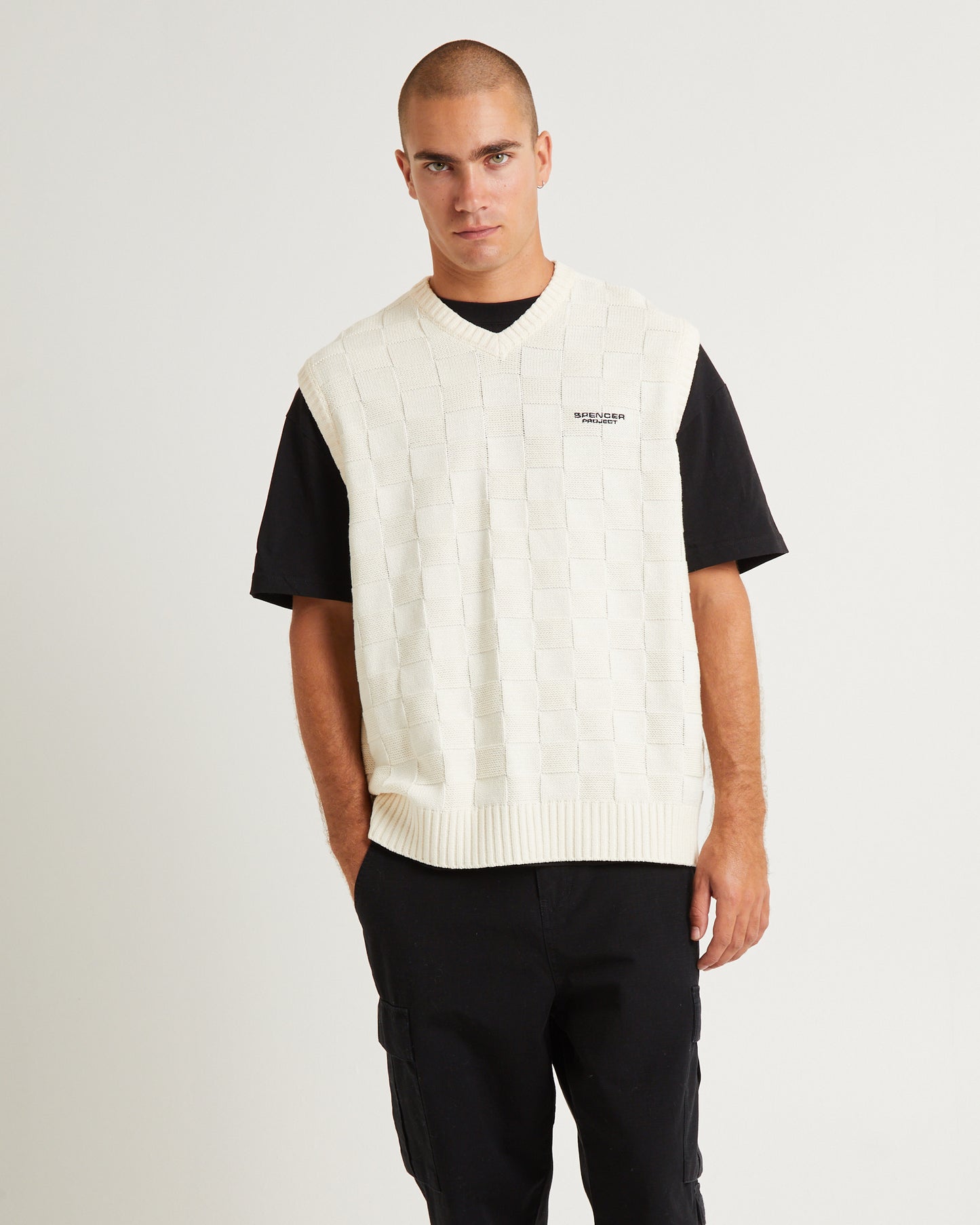 Check Knit Vest