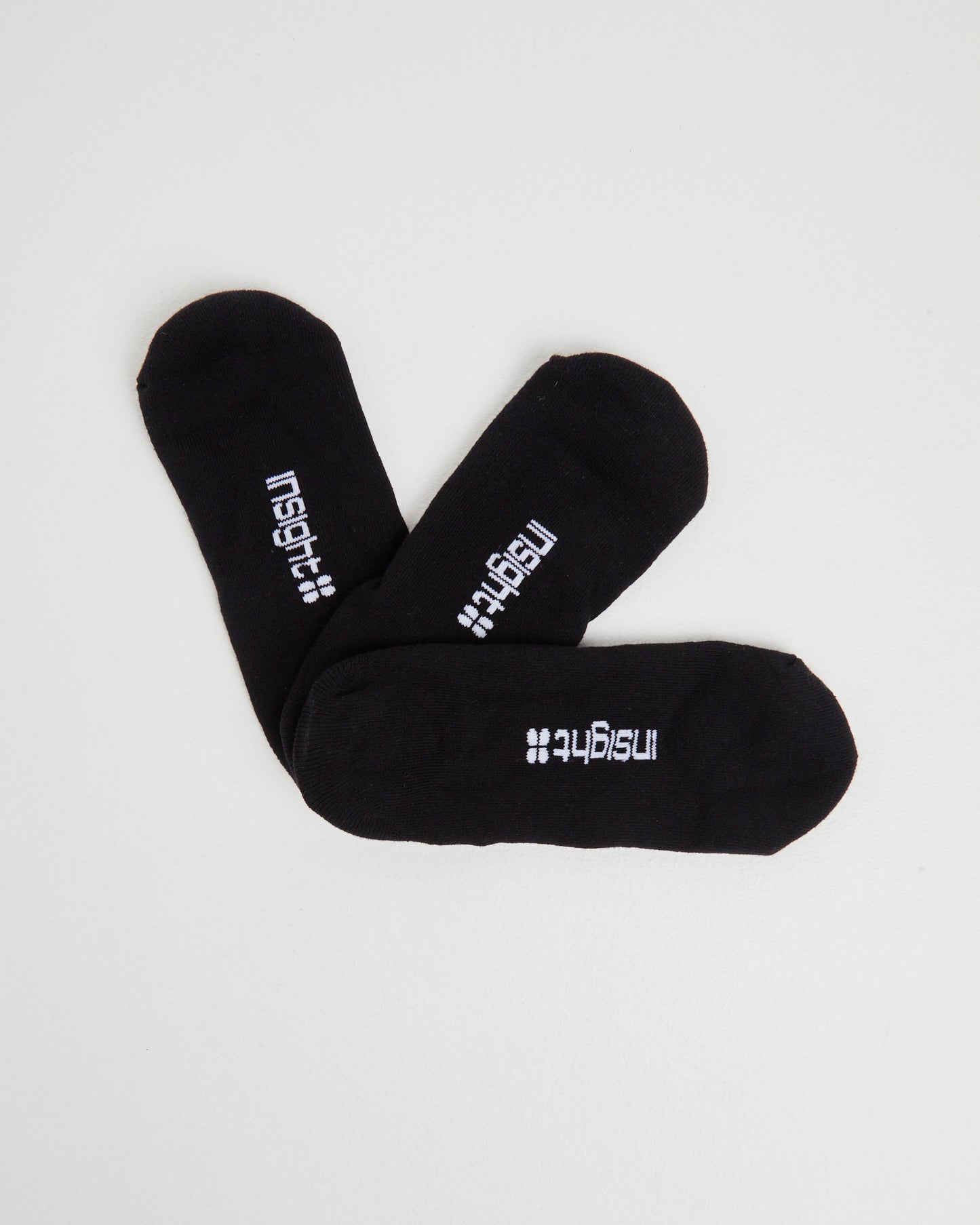 Logo Invisible Socks 3 Pack Black