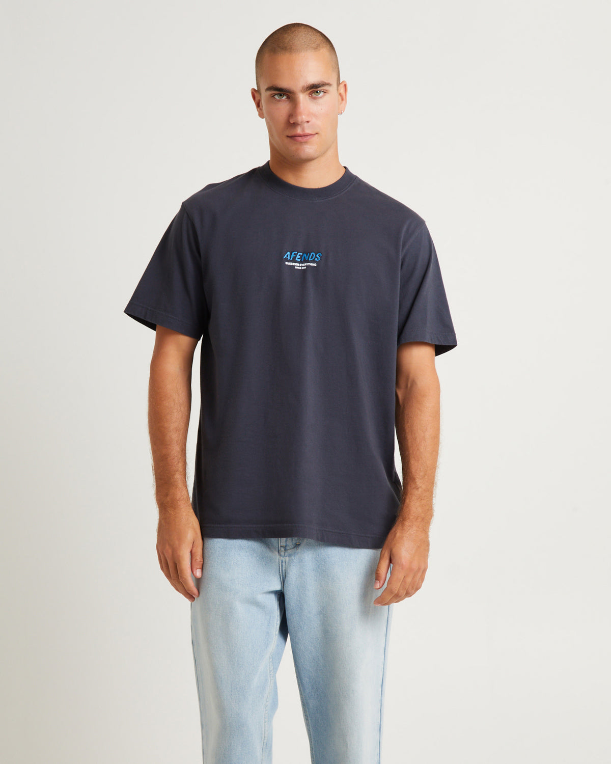 Message Recycled Retro Fit T-Shirt Charcoal CHARCOAL