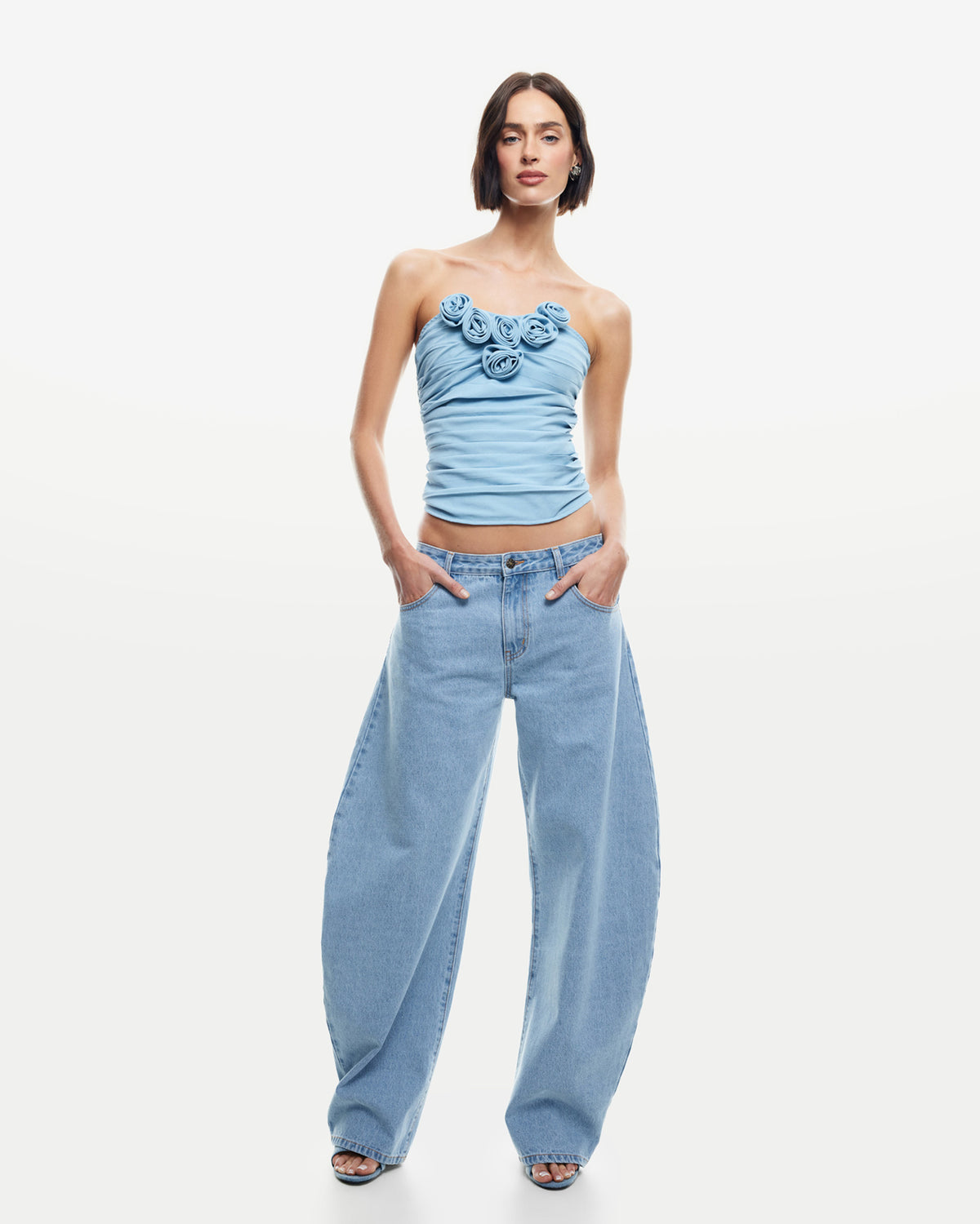 Horseshoe Denim Jeans WASHED BLUE