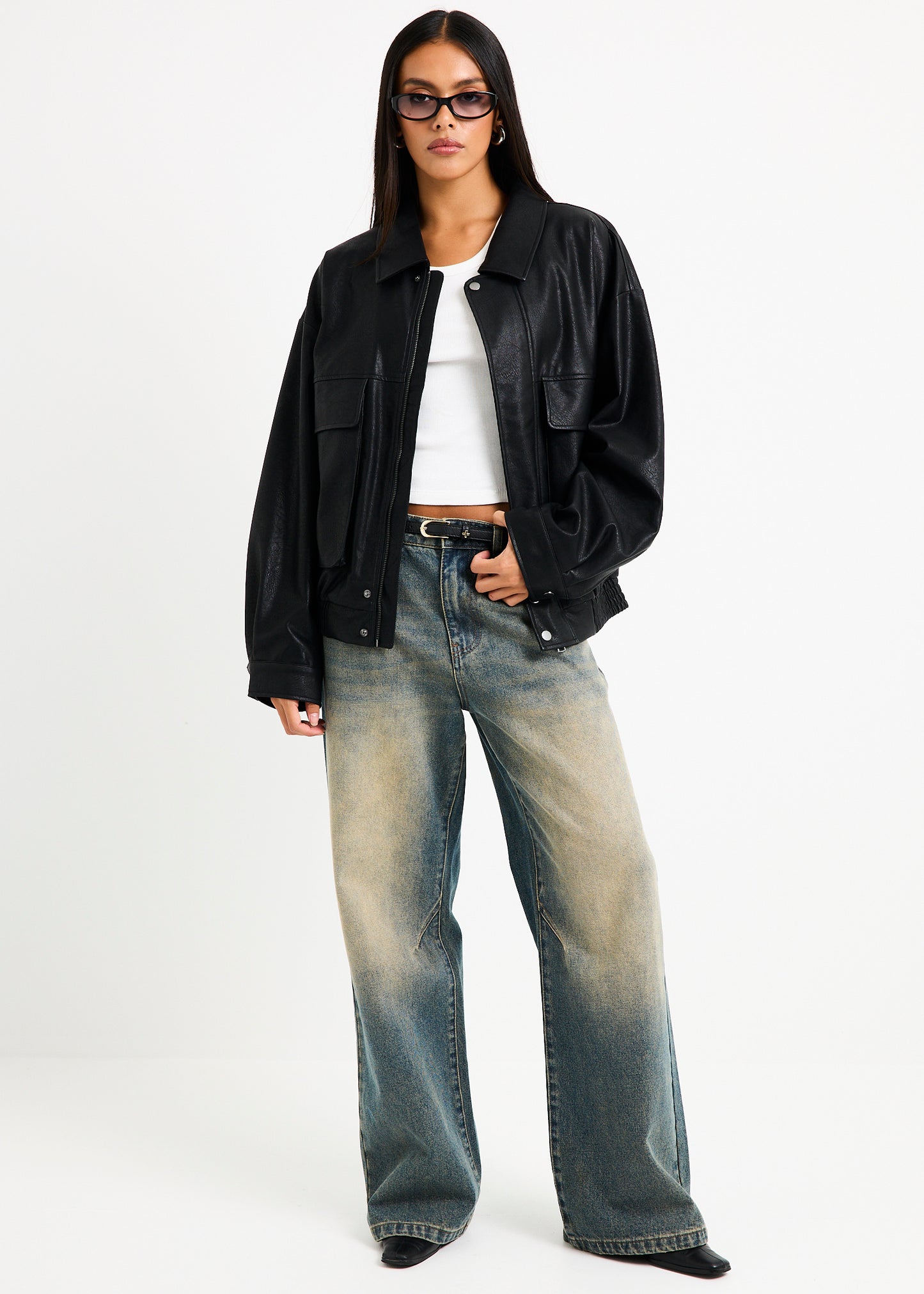 Jen Oversized Patch Pocket Jacket