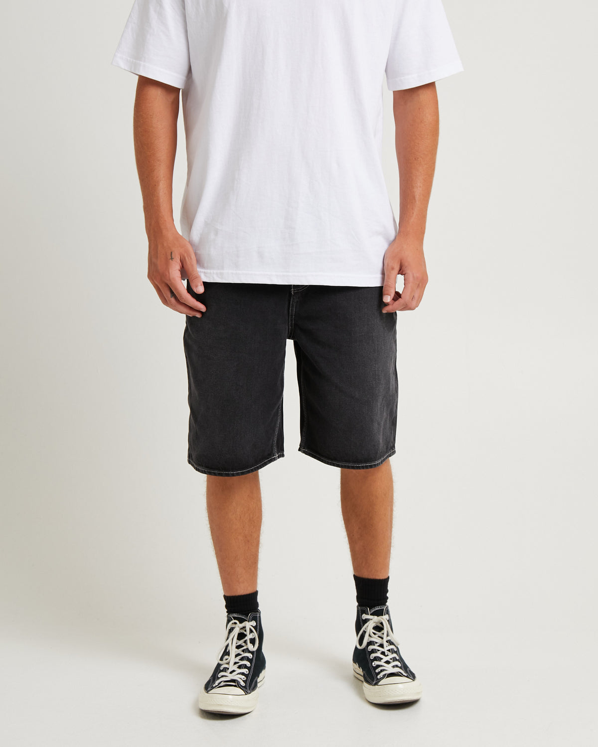 L-Five Biggie Denim Shorts Tune TUNE BLACK