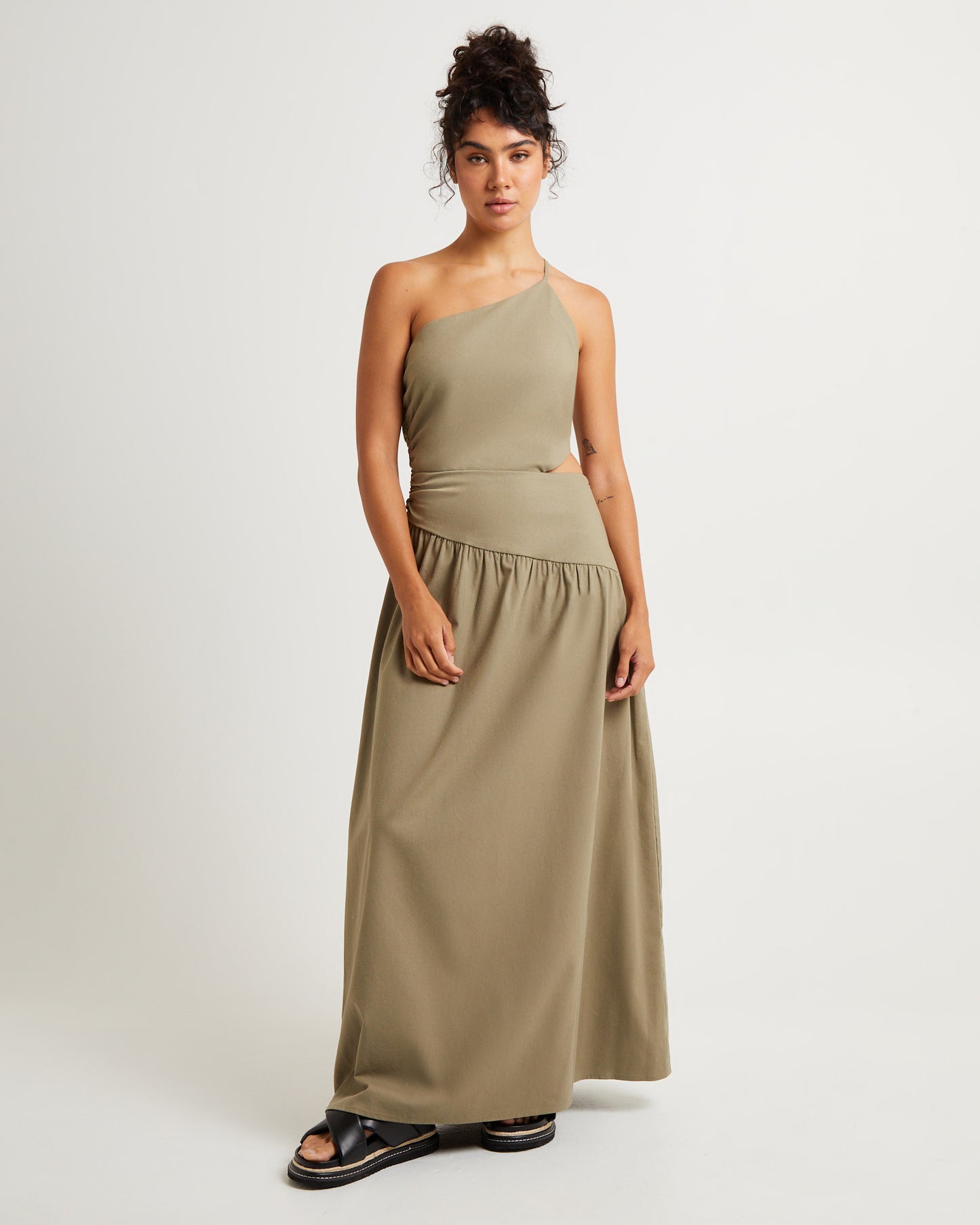 Luna One Shoulder Cut Out Maxi Dress