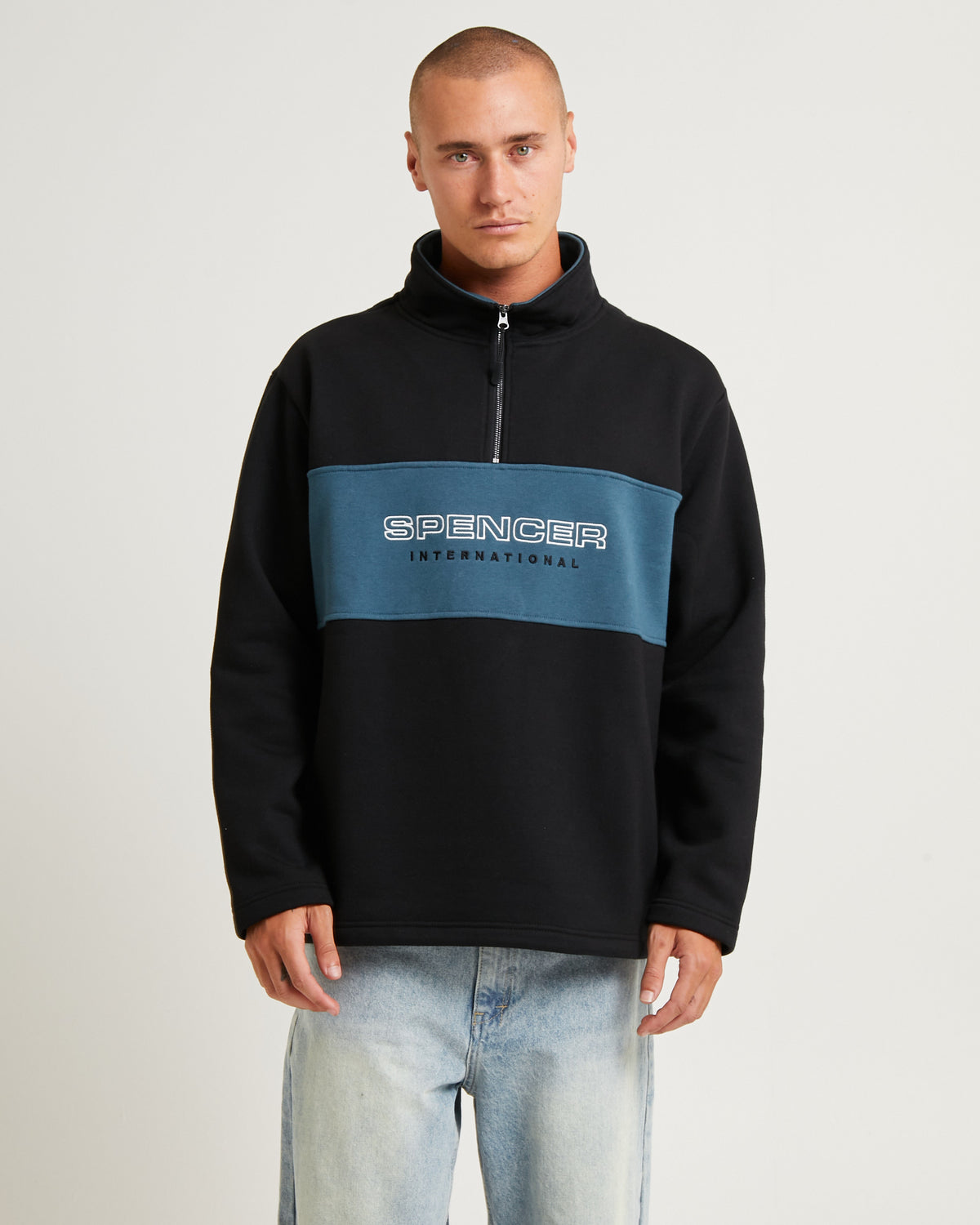 International 1/4 Zip Jumper BLACK