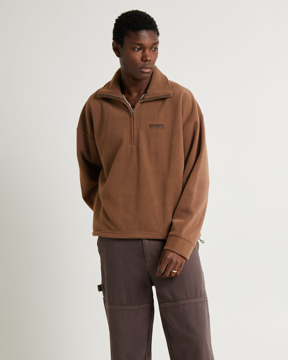 Seeka Polar Fleece Quarter Zip BROWN