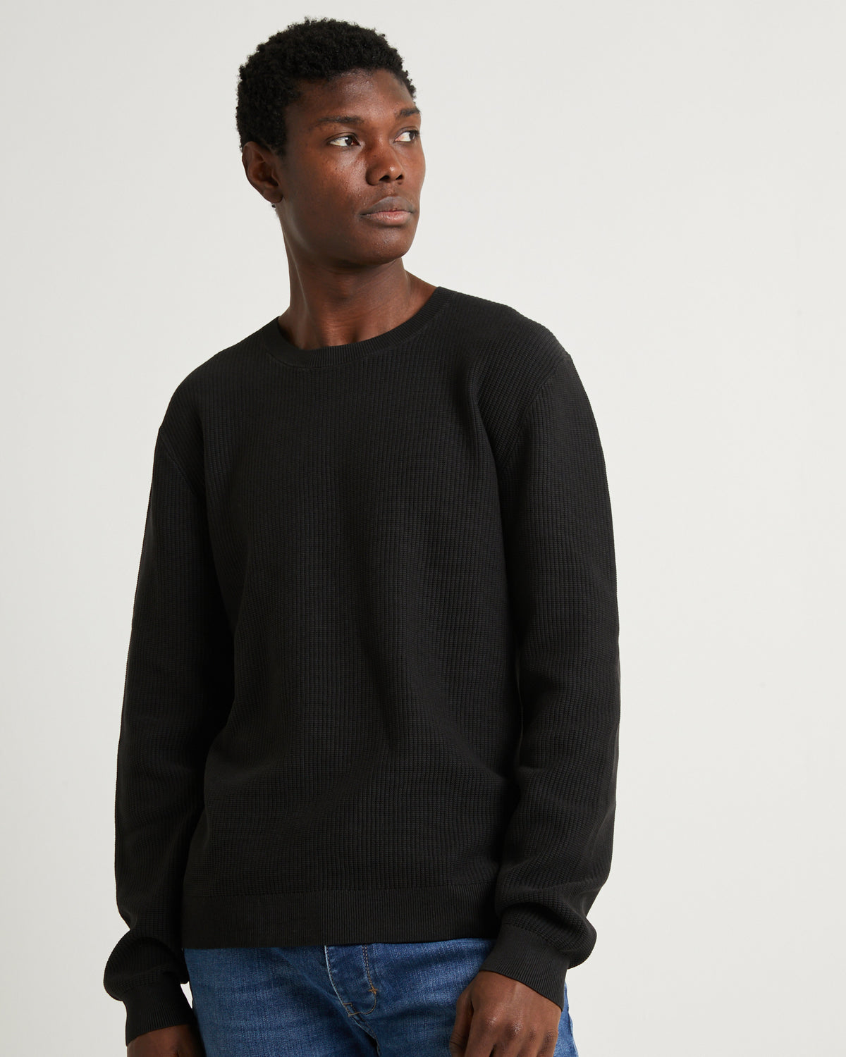 Strummer Rib Long Sleeve Black BLACK