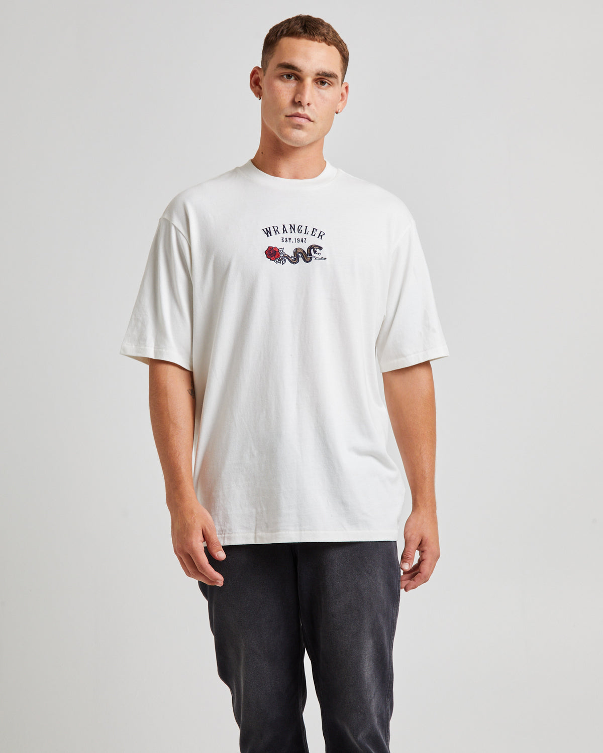 Snake Slacker Short Sleeve T-Shirt Vintage White WHITE