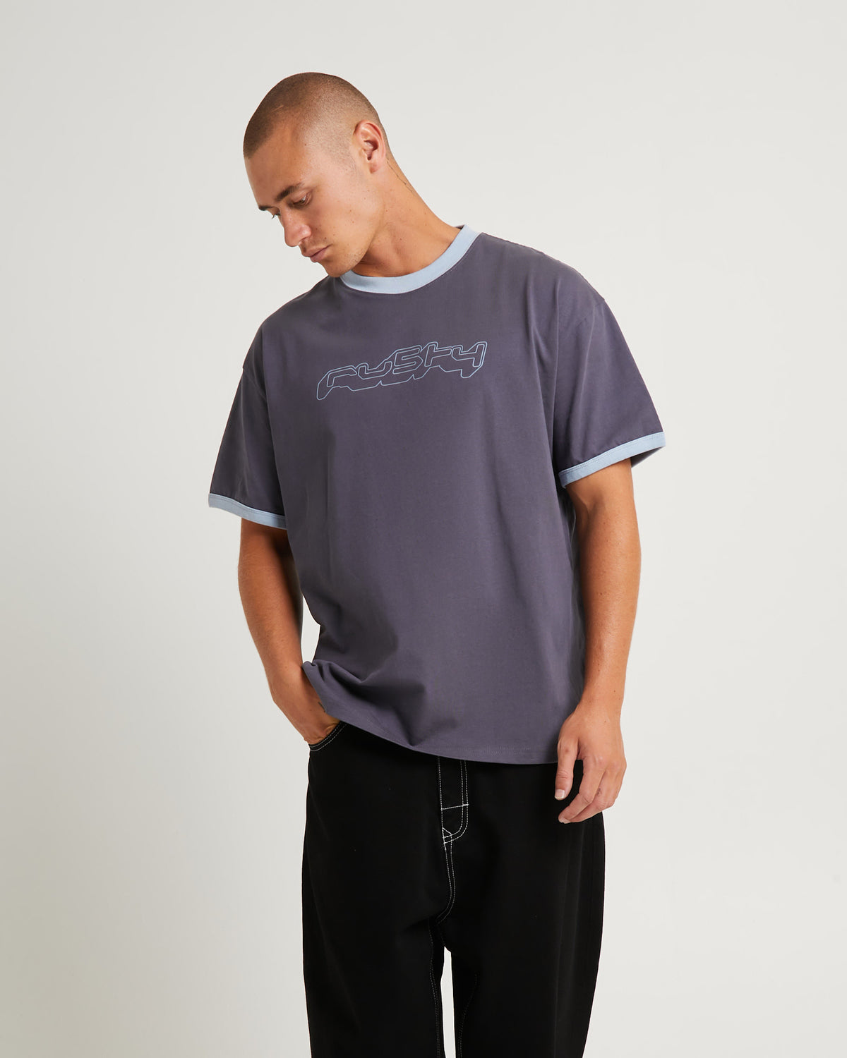 Cypher Short Sleeve Ringer T-Shirt Coal COAL