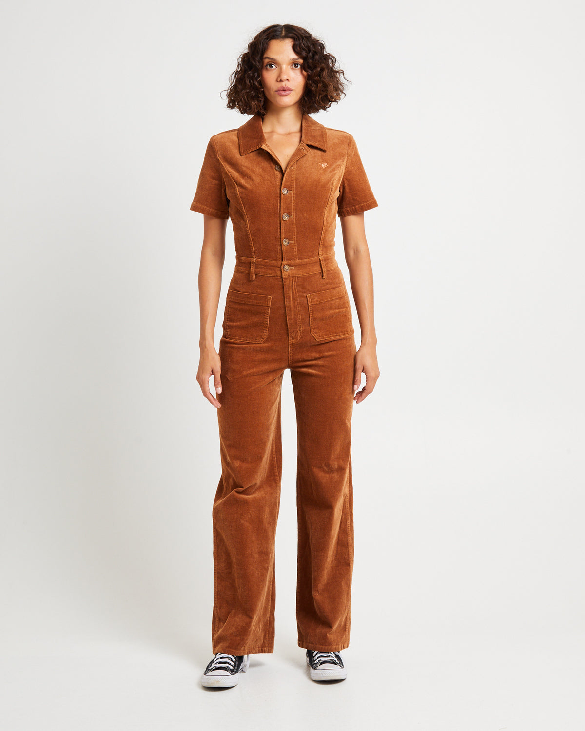 Josie Cord Romper Tan TAN CORD