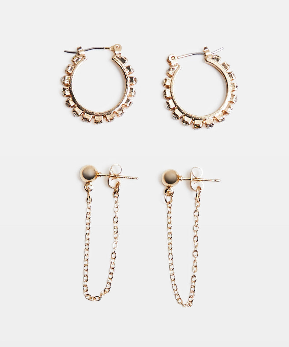 Elle Diamente Earrgs 2 Pack
