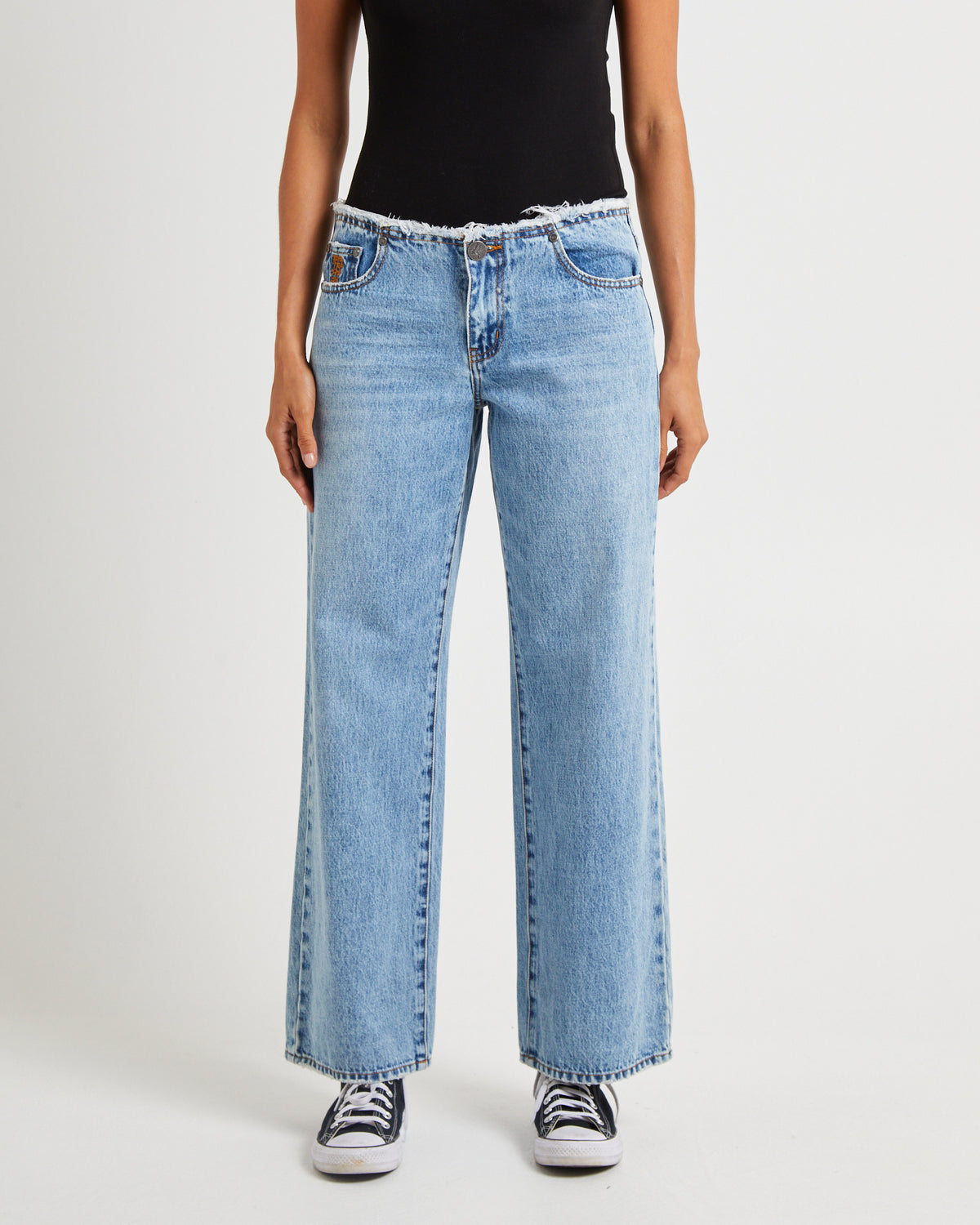 Hollywood Low Riders Low Waist Wide Leg Denim Jeans HOLLYWOOD