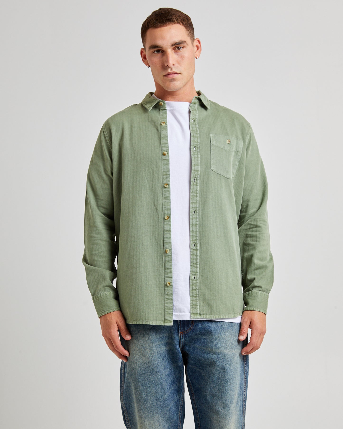 Herringbone Long Sleeve Shirt