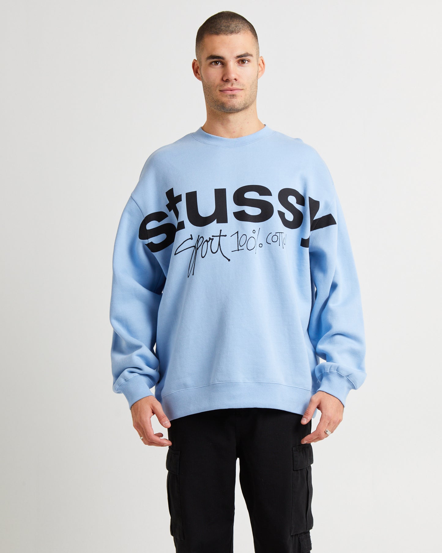 Sport 100 Fleece Crew Sweater Powder Blue
