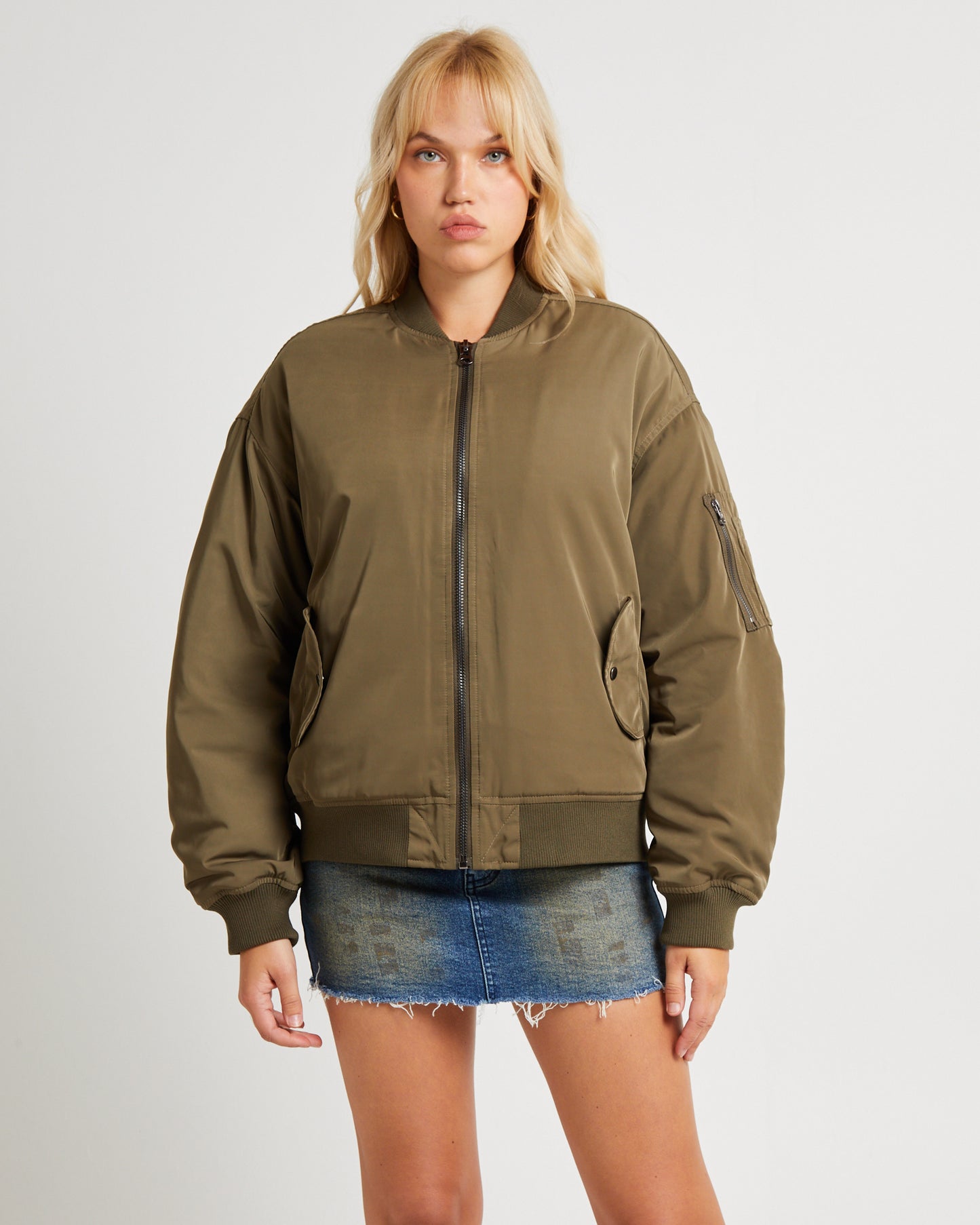 Relaxed Bomber Jacket