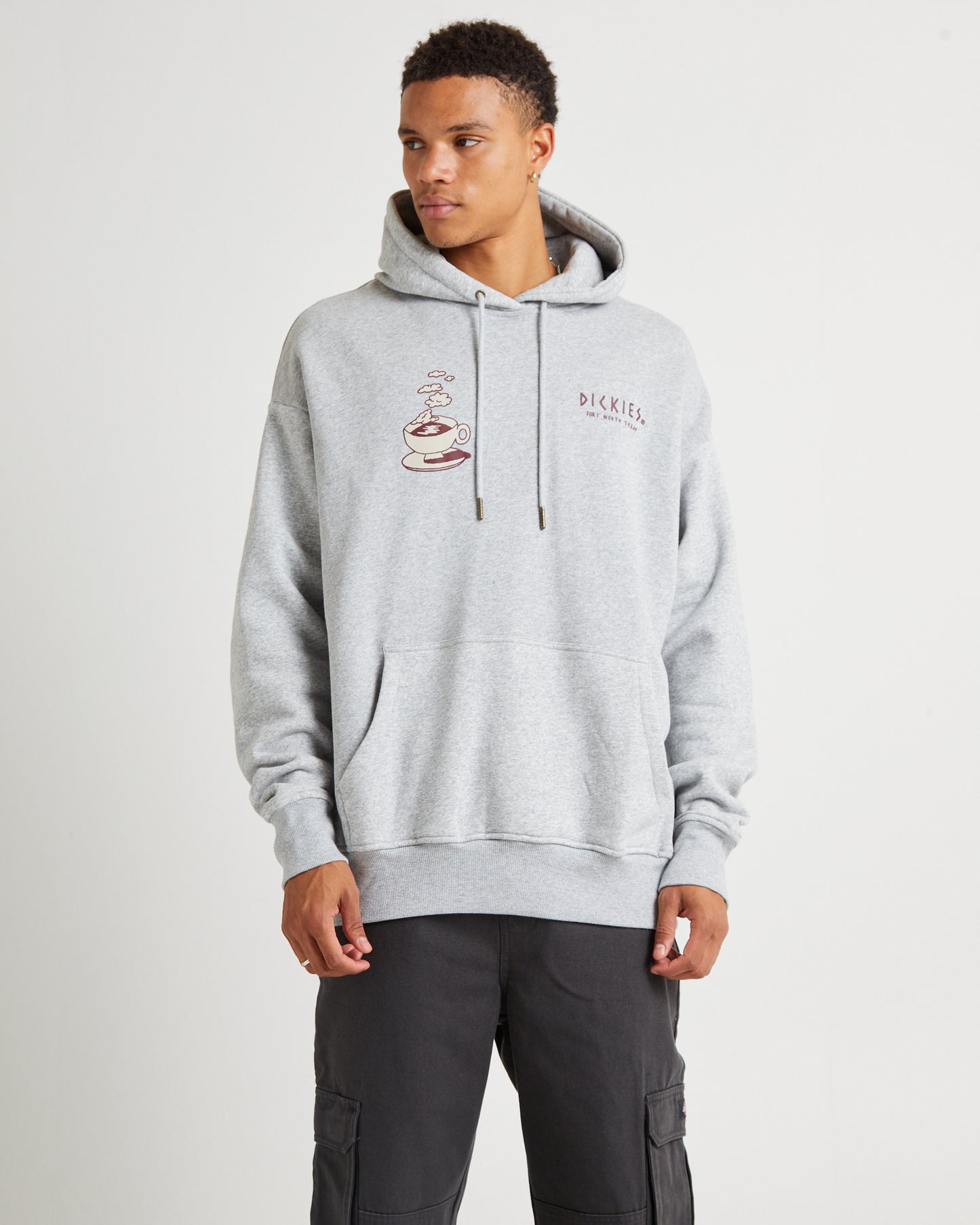 Coffee Hoodie Grey Marle