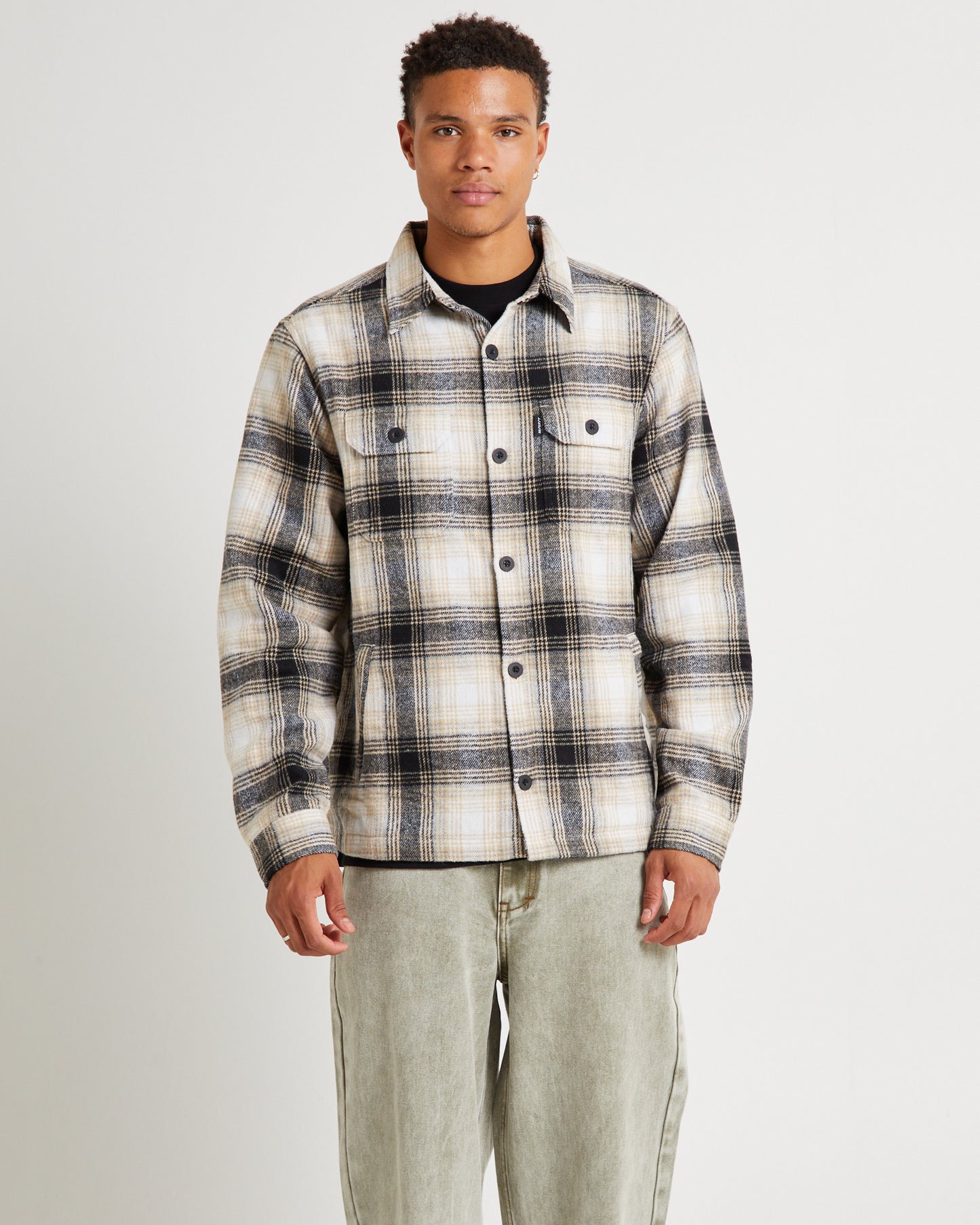 Lined Overshirt Black/Tan