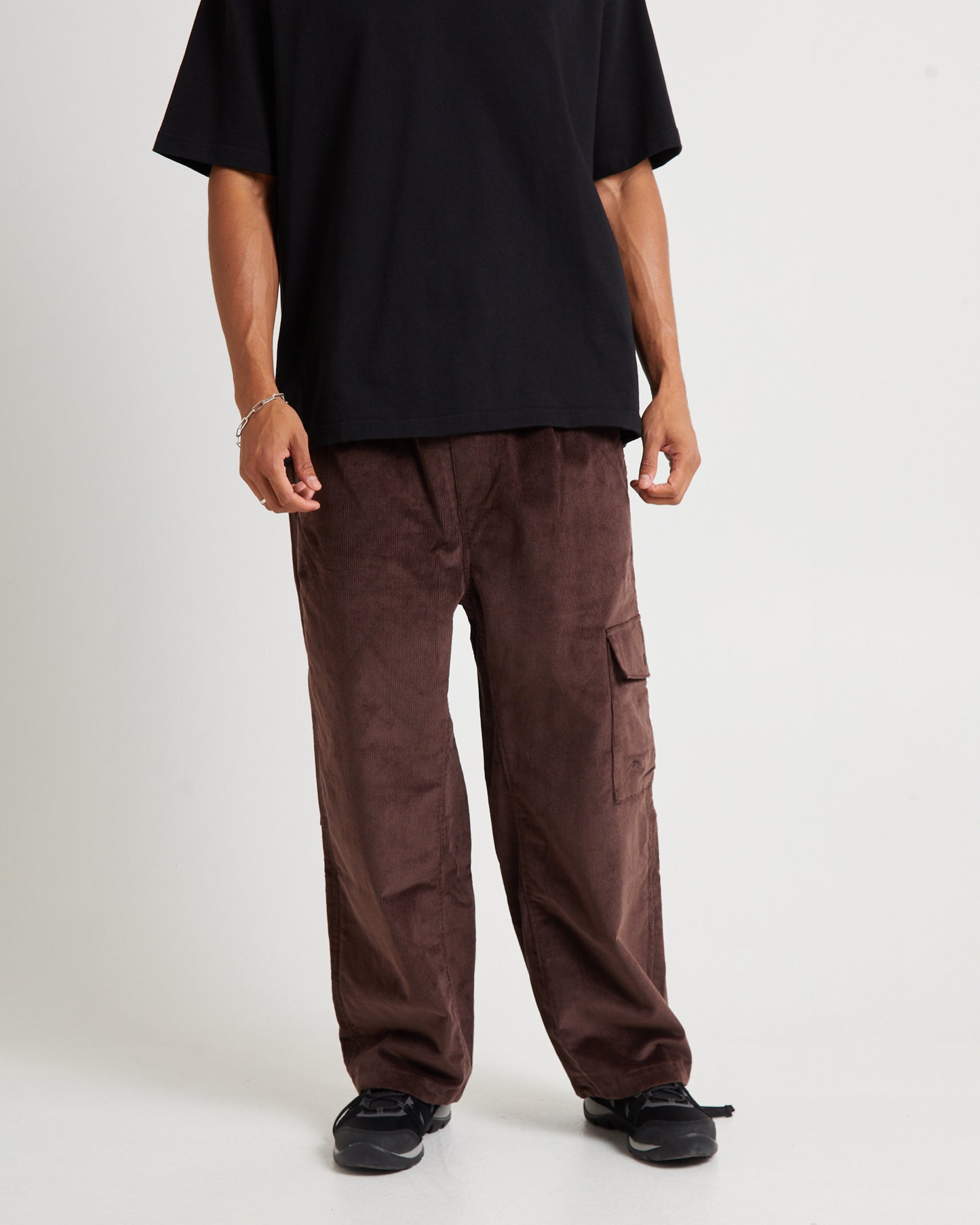 Utility Cord Easy Pants Coal Brown
