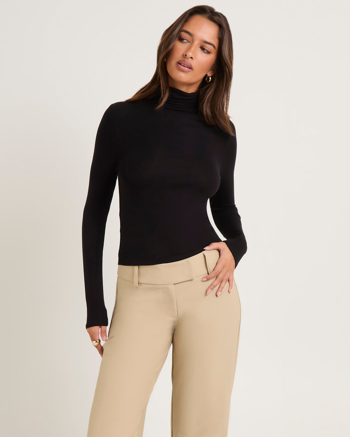 Slinky Long Sleeve Skivvy BLACK