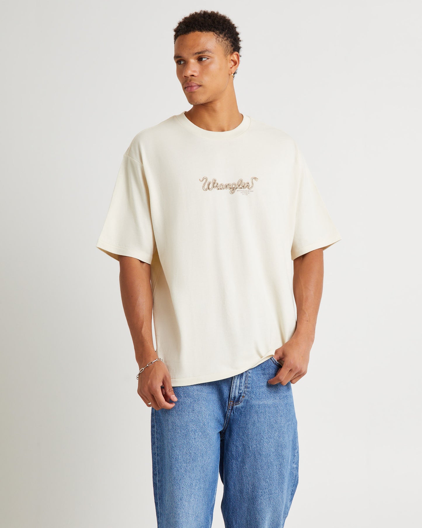 Snake Charm Slacker T-Shirt Ecru