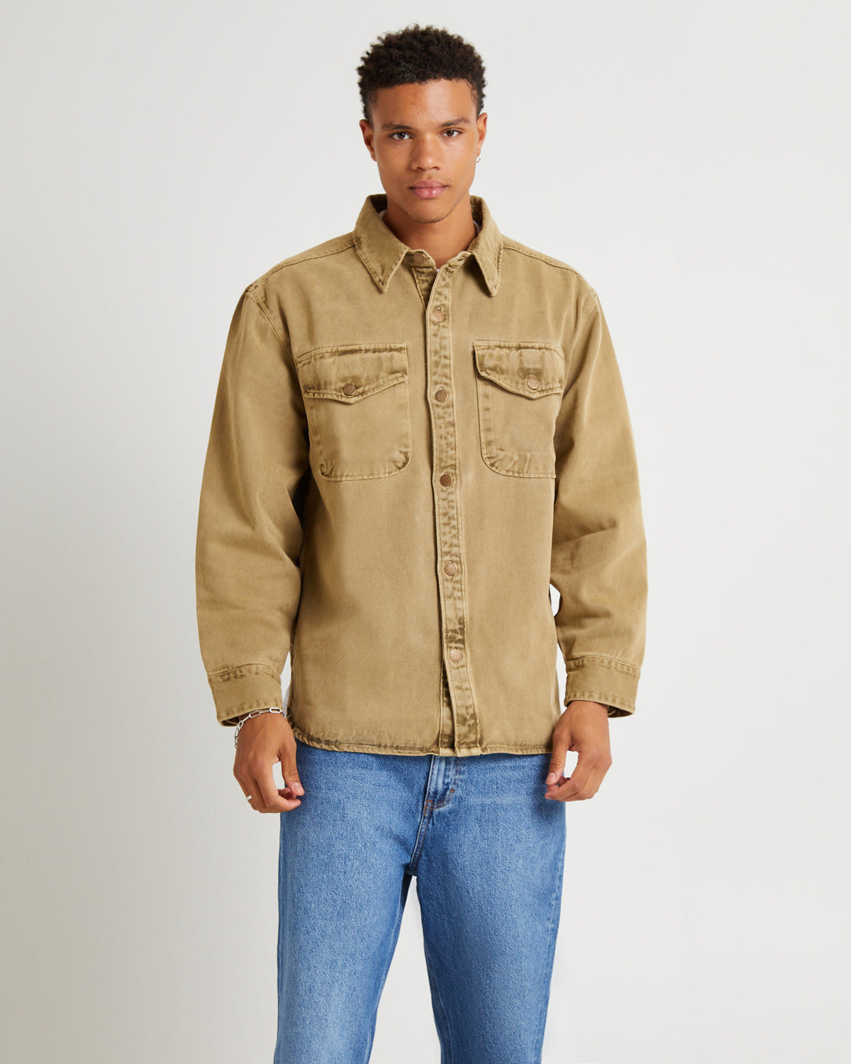 Trade Drill Shacket Sand SAND