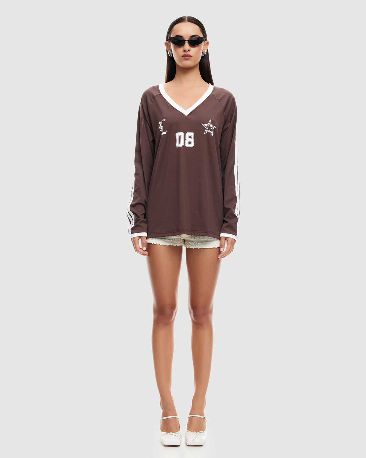 Spectate Long Sleeve Top COFFEE