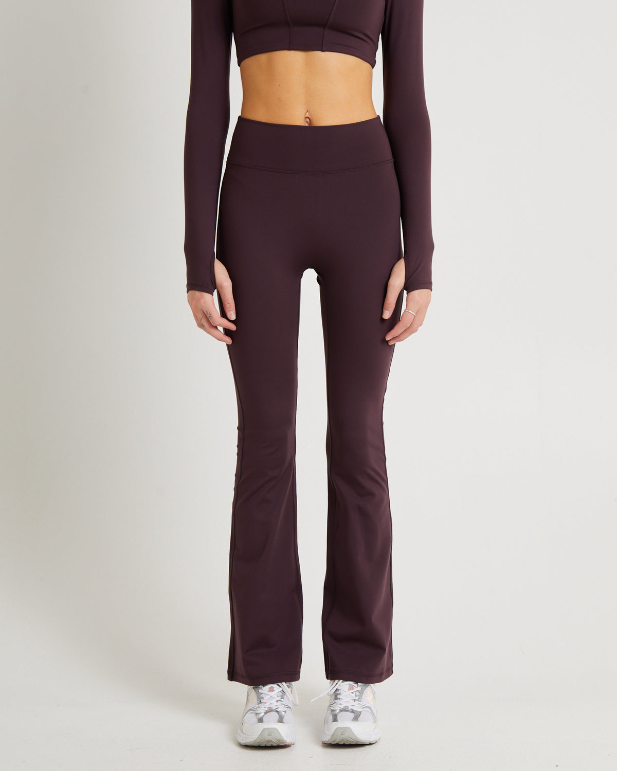 Slightly Flared Tights BROWN