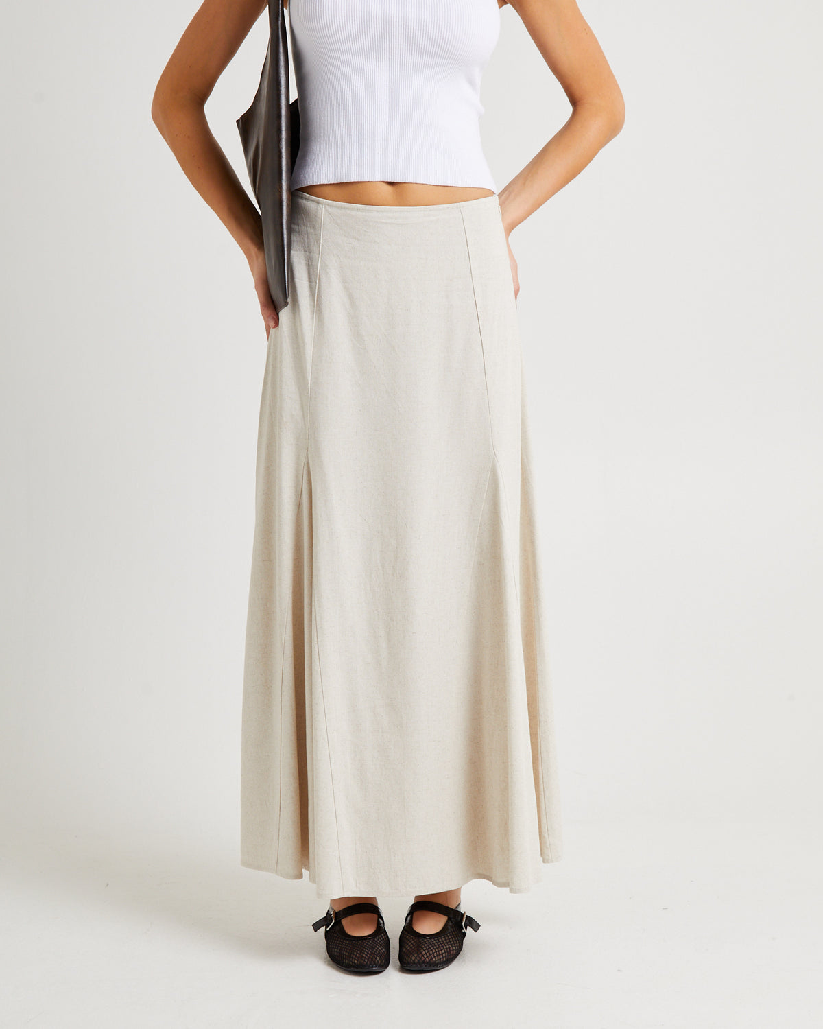 Kenzie Godet Full Maxi Skirt OAT
