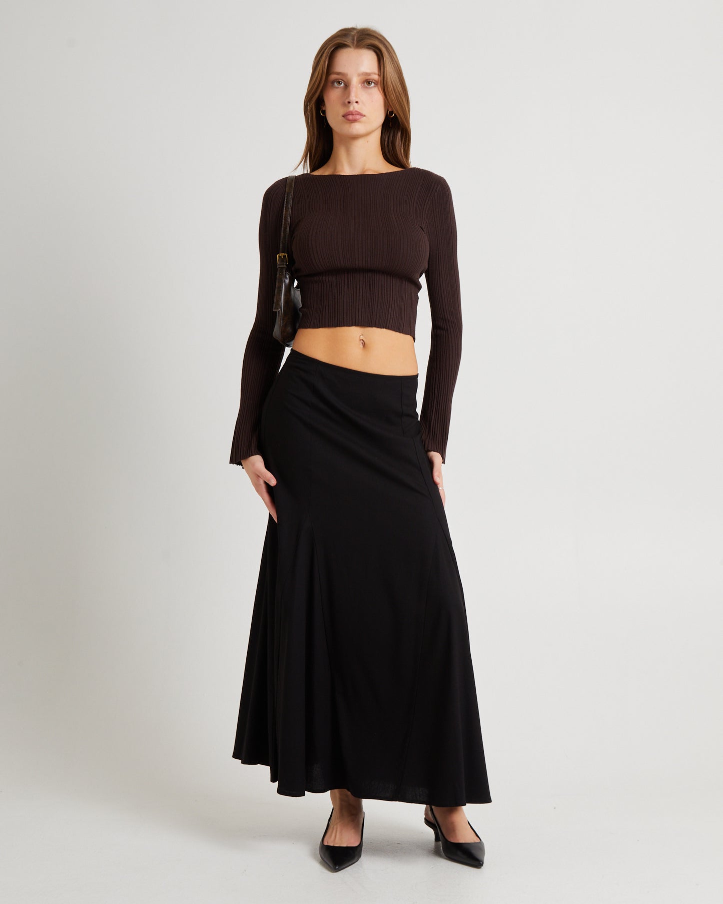 Hally Boat Neck Long Sleeve Knit Top