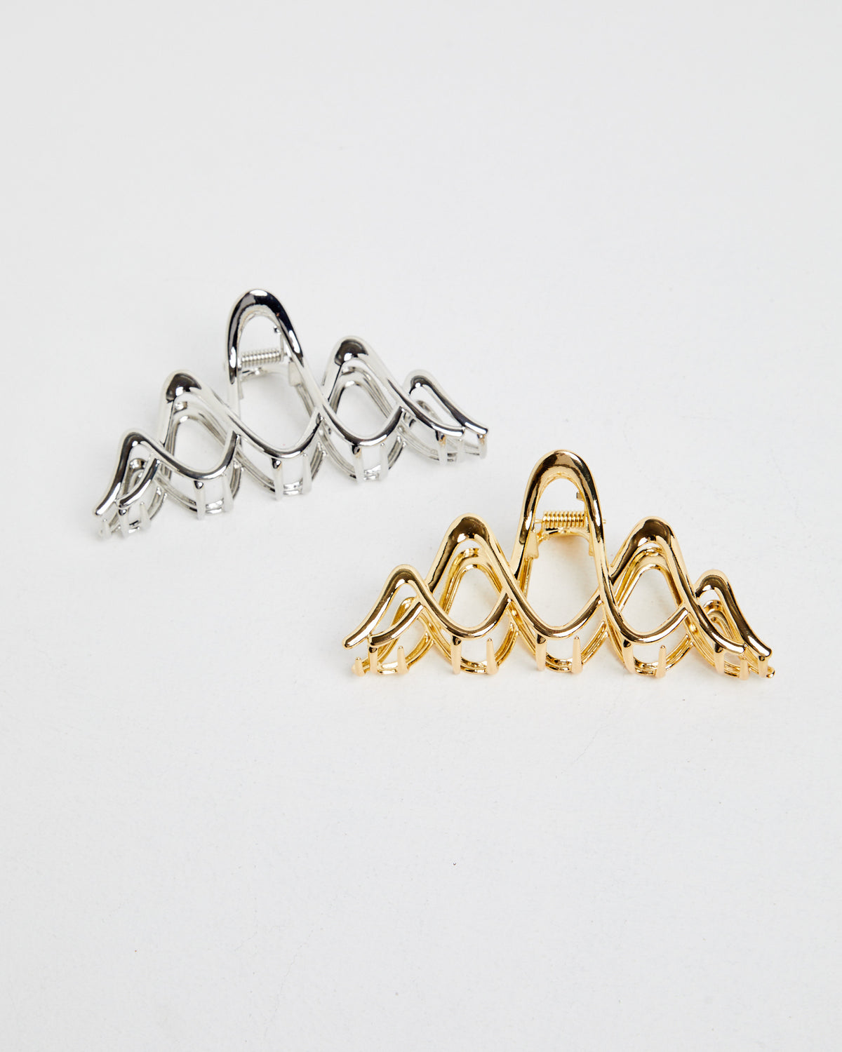 Mikky Claw Clip 2 Pack SILVER/GOLD