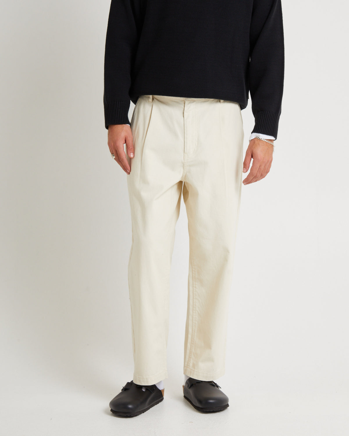 Fuller Pleated Chino Pants NATURAL