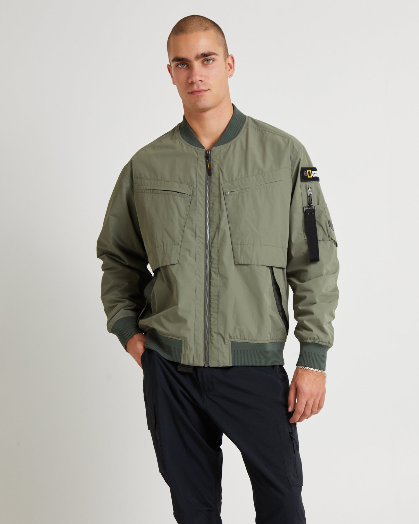 Romus Utility Aviator Jacket Lichen Khaki