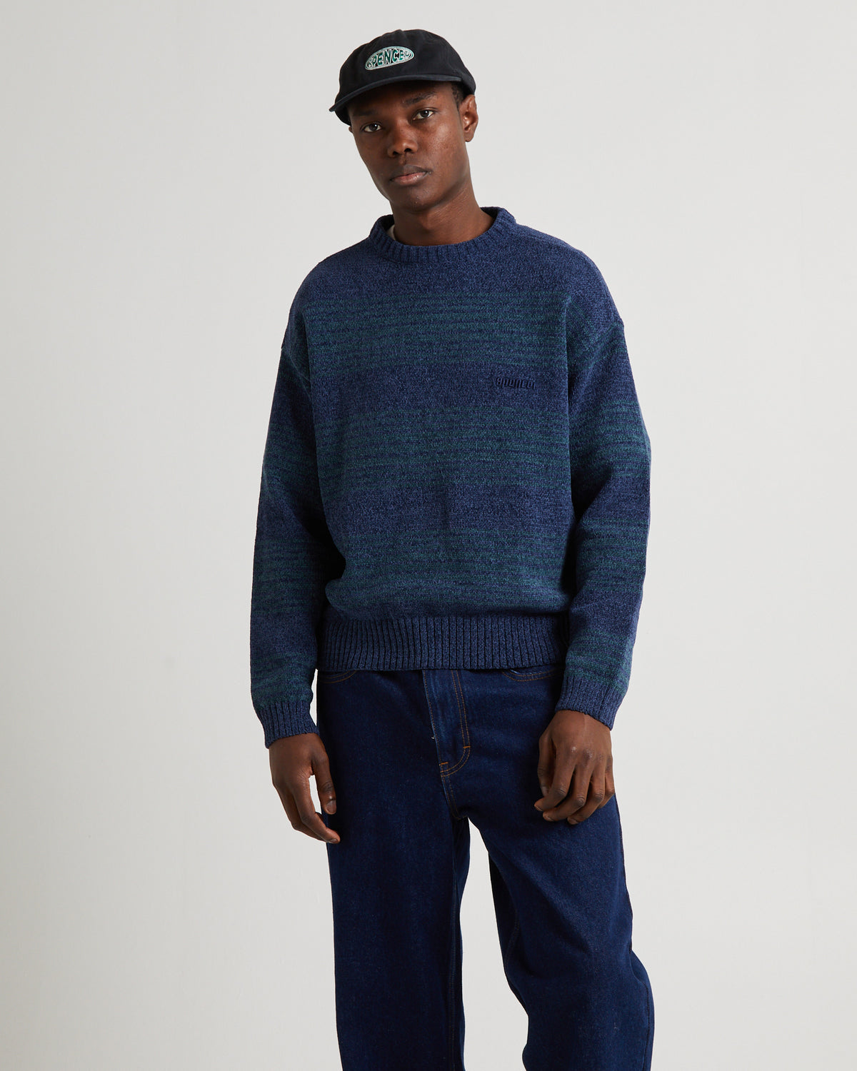 Blaze Stripe Long Sleeve Knit BLUE