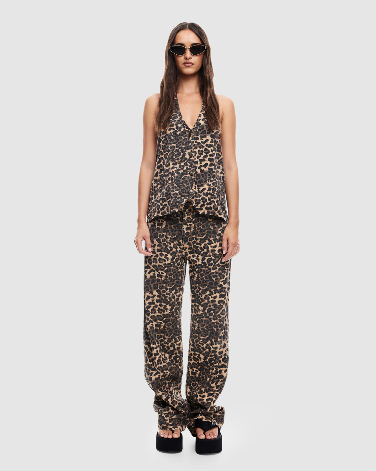 Top Model Denim Jeans LEOPARD