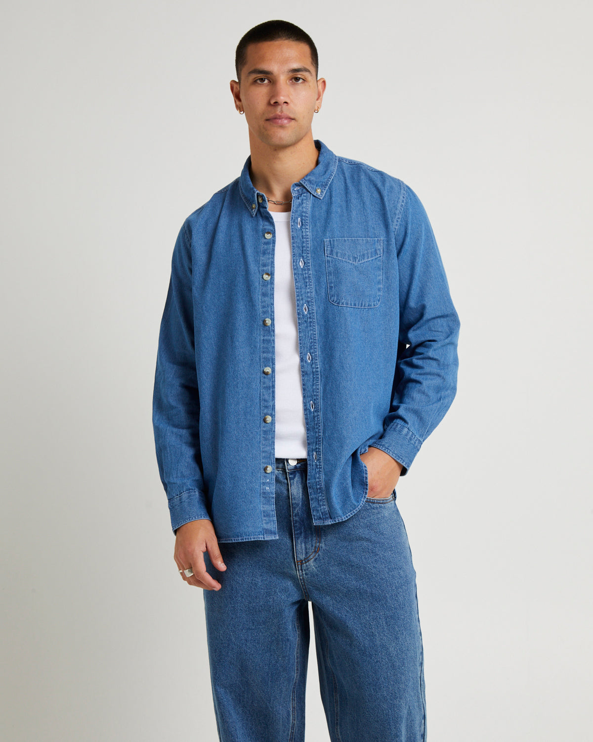 Sunset Denim Shirt BLUE
