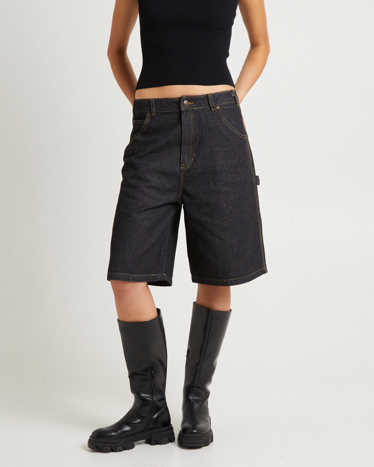 Madison Denim Shorts BLACK DENIM