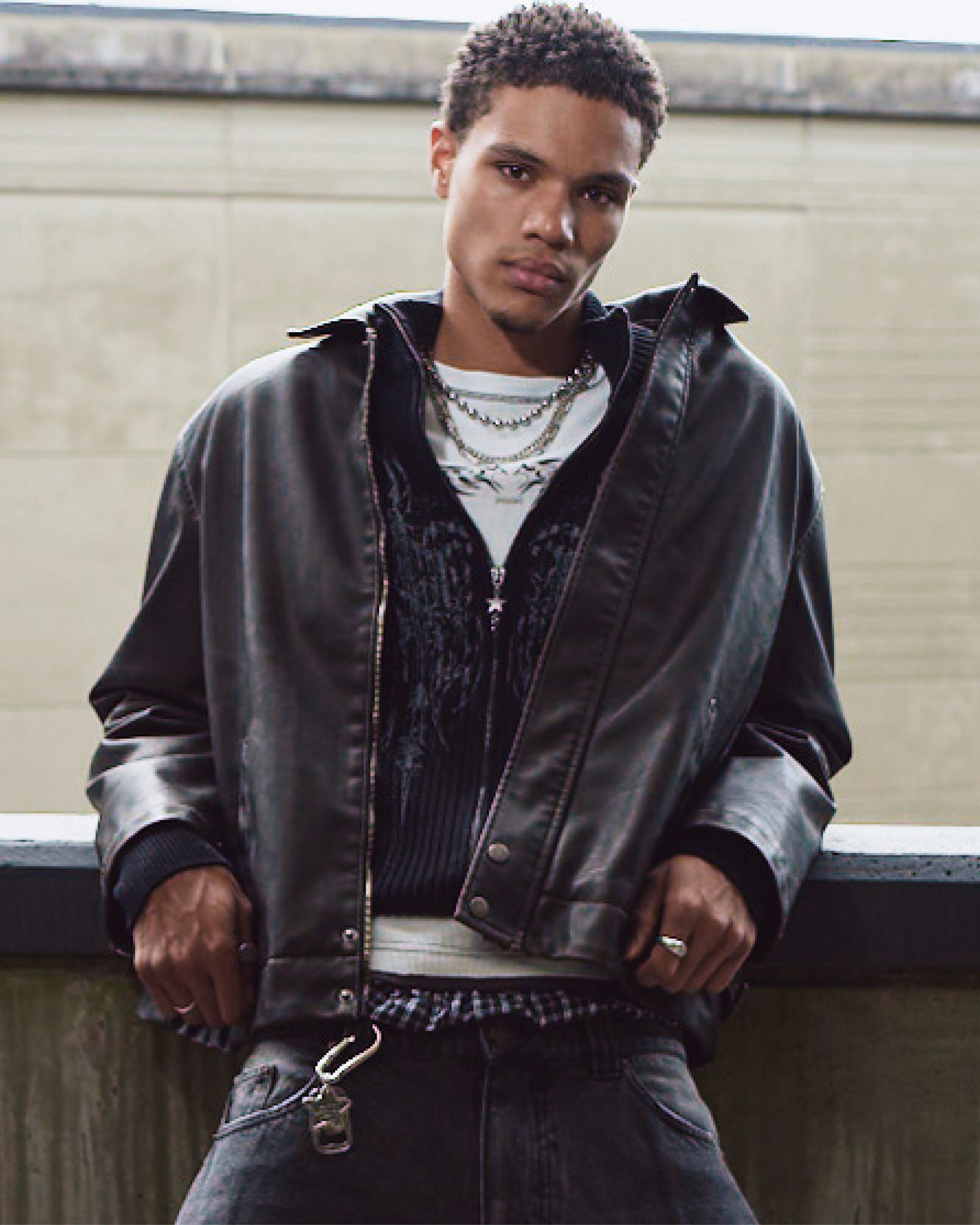 Corp PU Leather Jacket