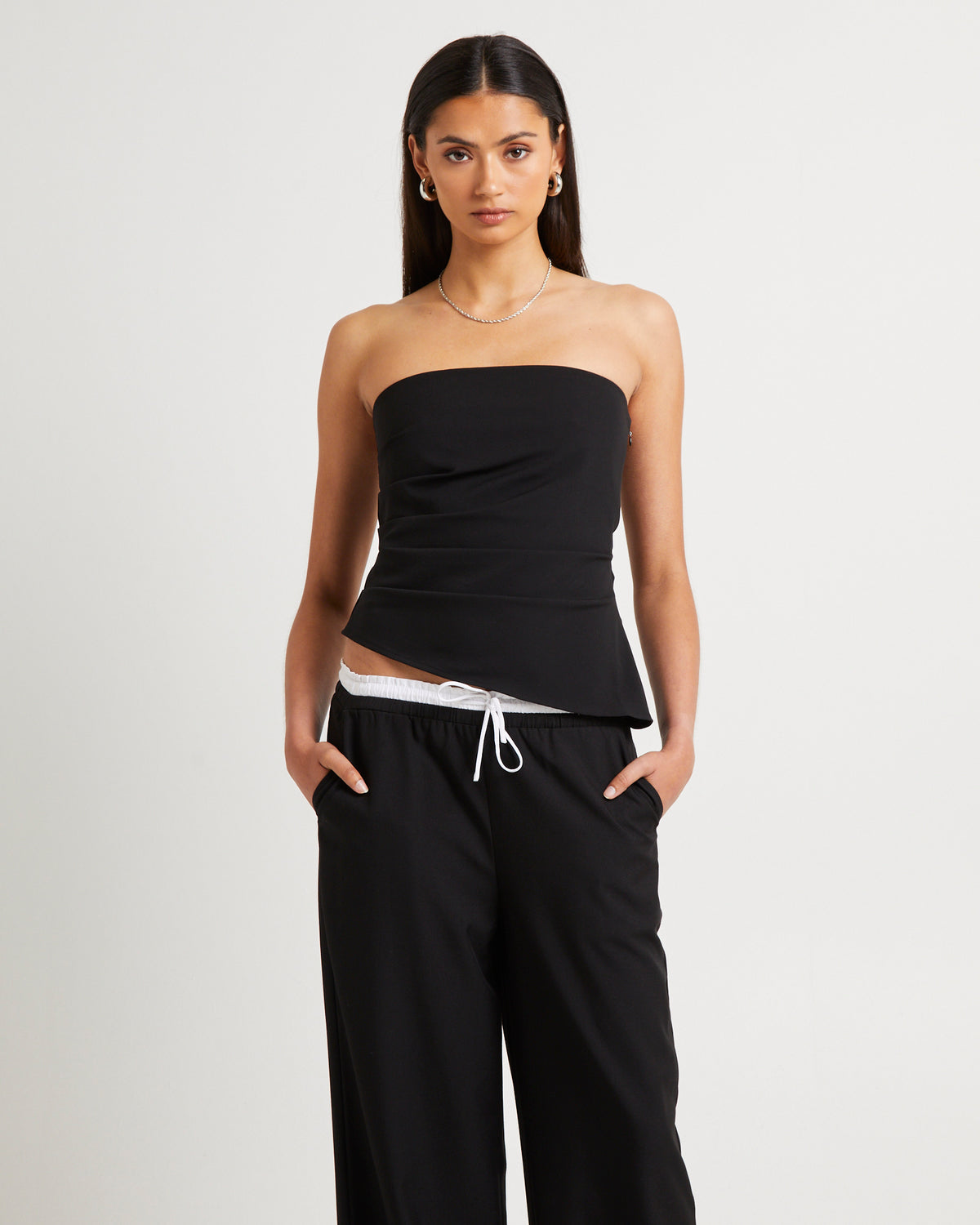 Luna Strapless Corset Top BLACK