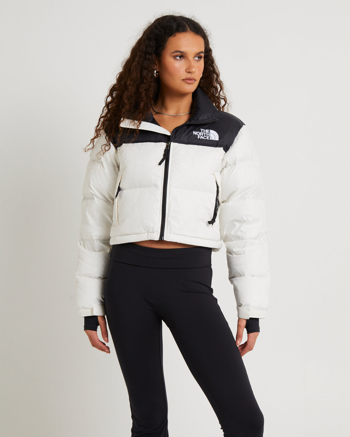 Women's Nuptse Short Jacket GARDENIA WHITE