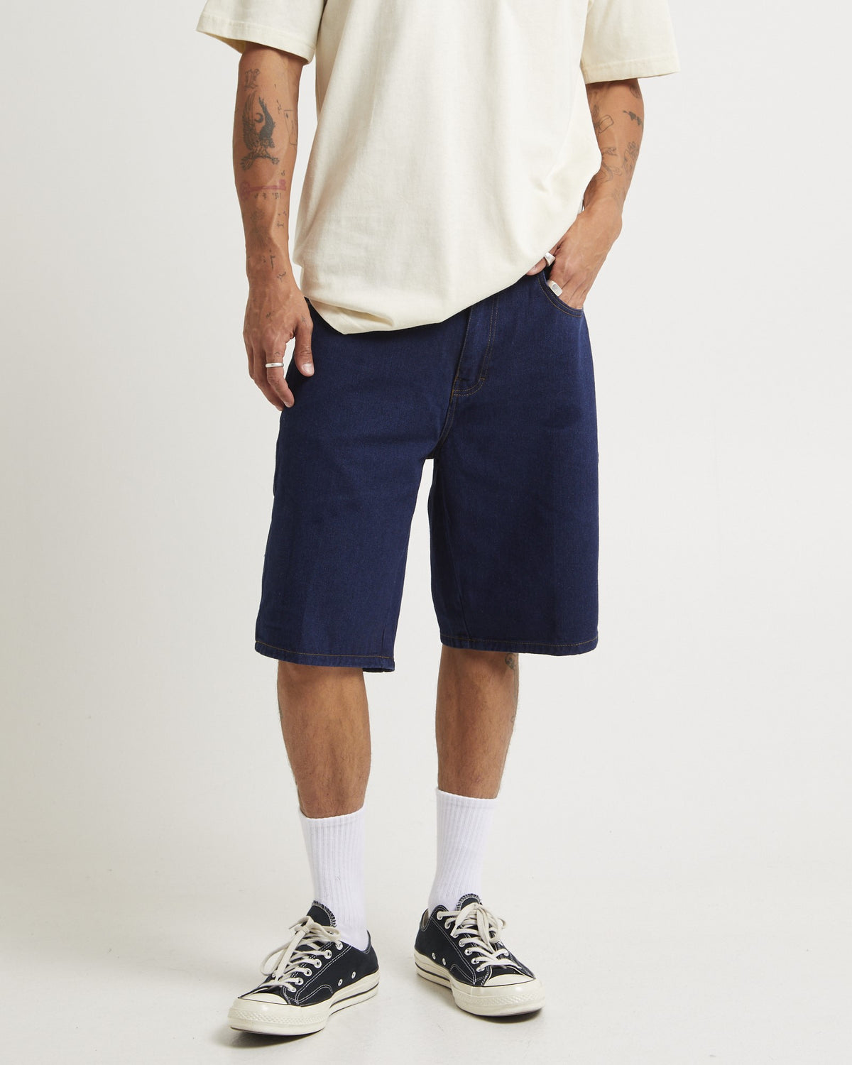 DX200 Denim Carpenter Shorts DARK INDIGO