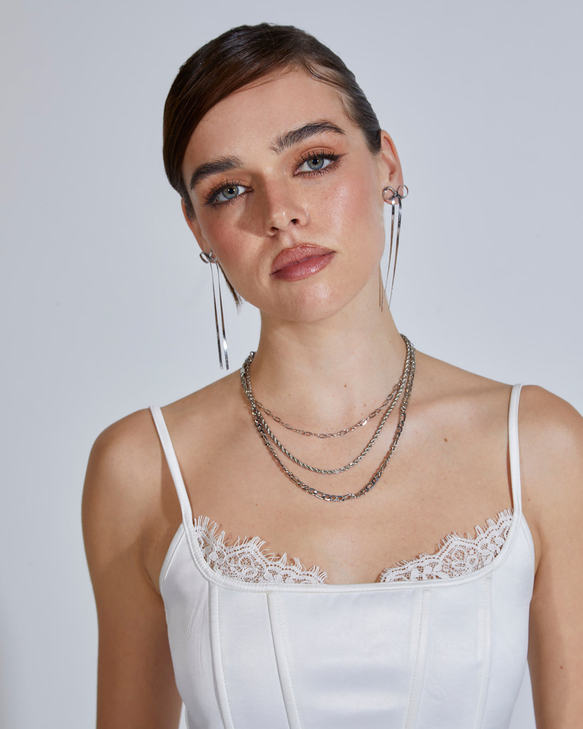 Georgia Bow Earrings SILVER