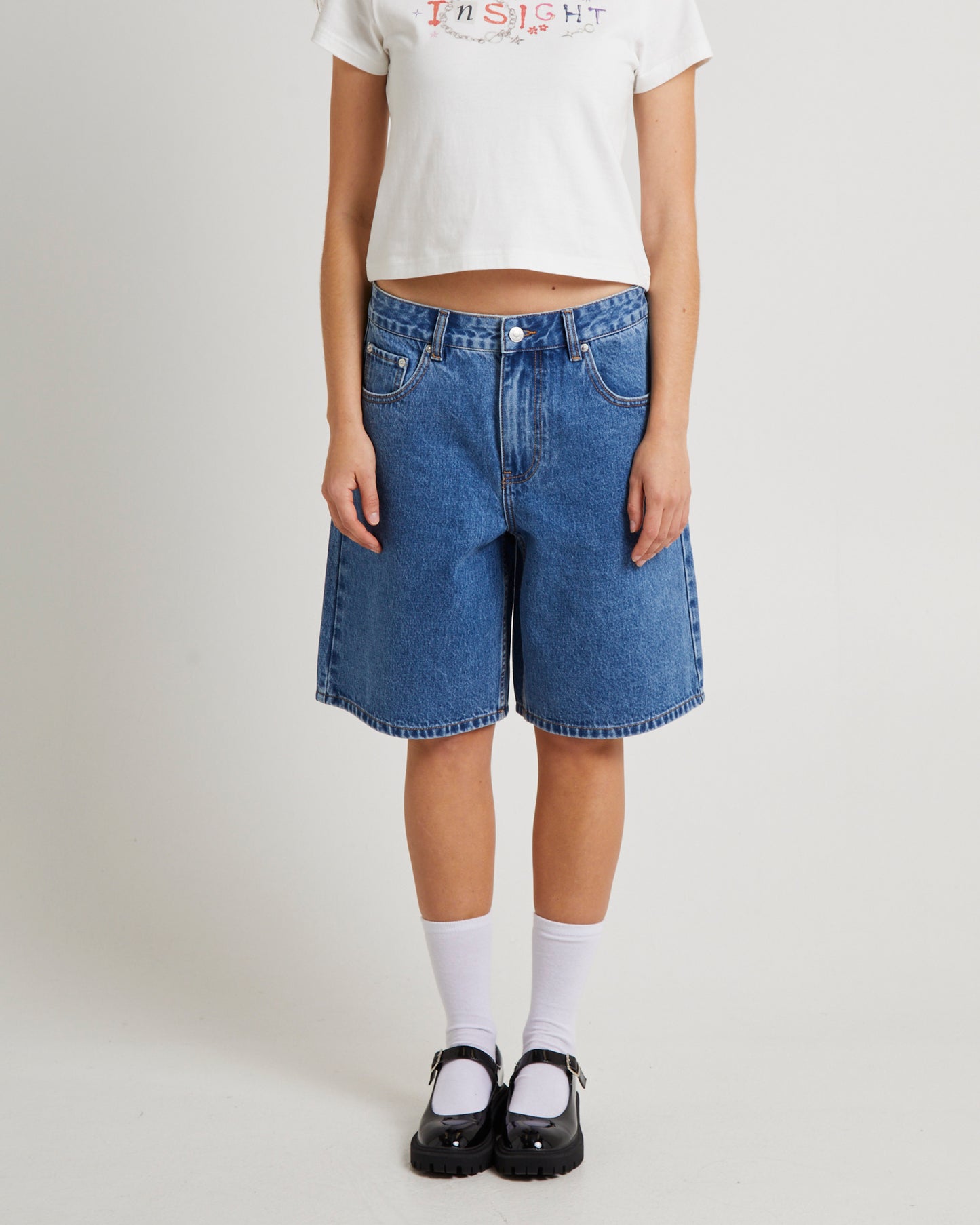 Kourtney Longline Denim Jorts