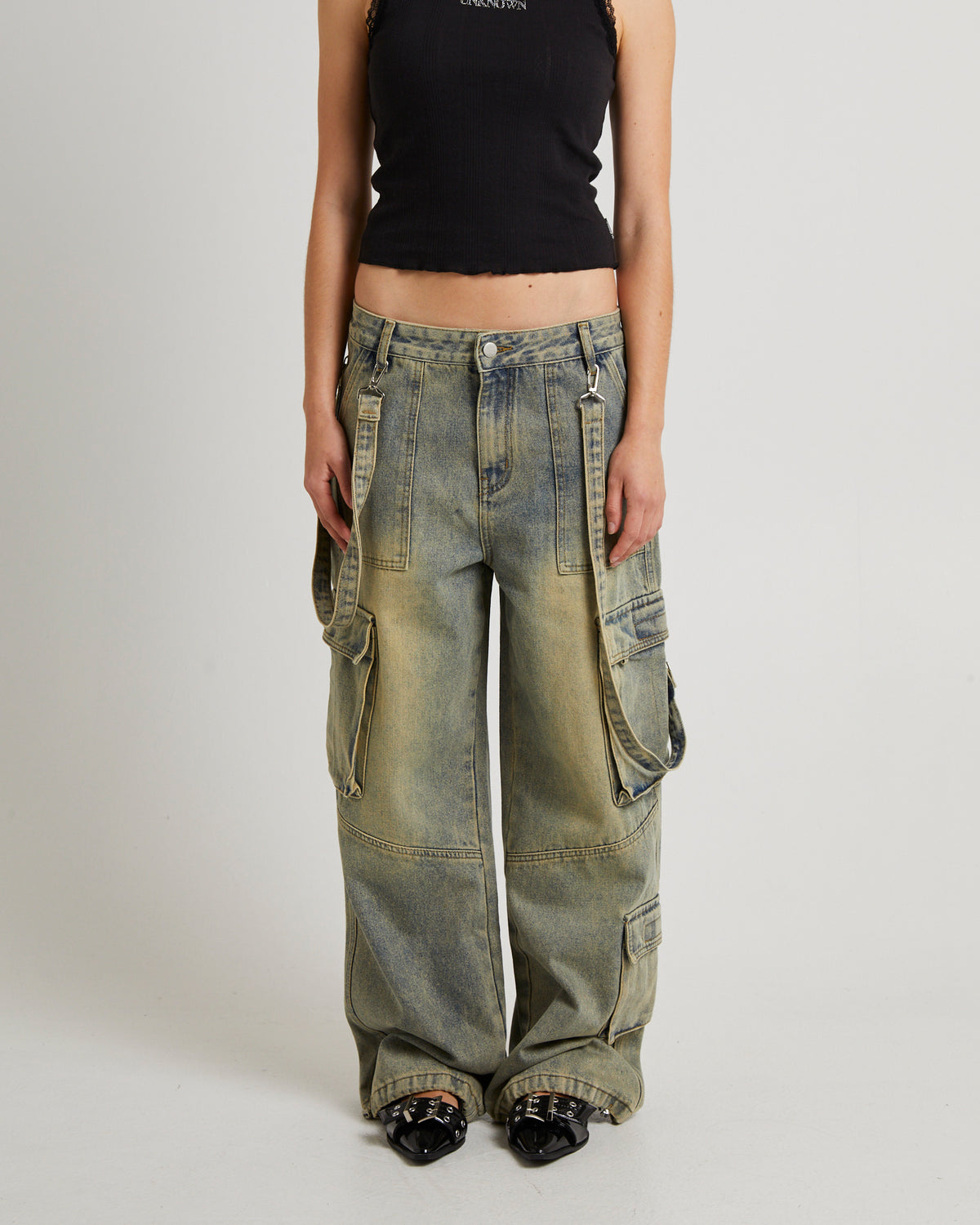 Remedy Denim Cargo Pants BERLIN BLUE