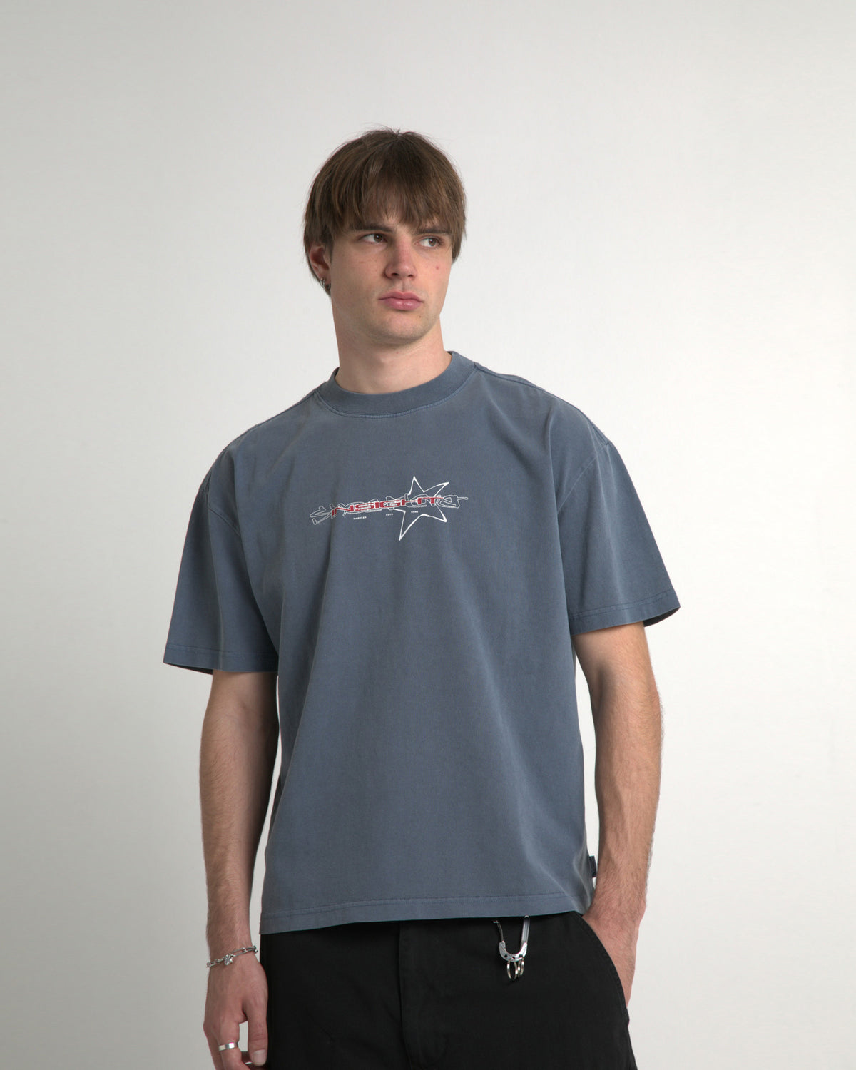 Gaze Cropped T-Shirt STEEL