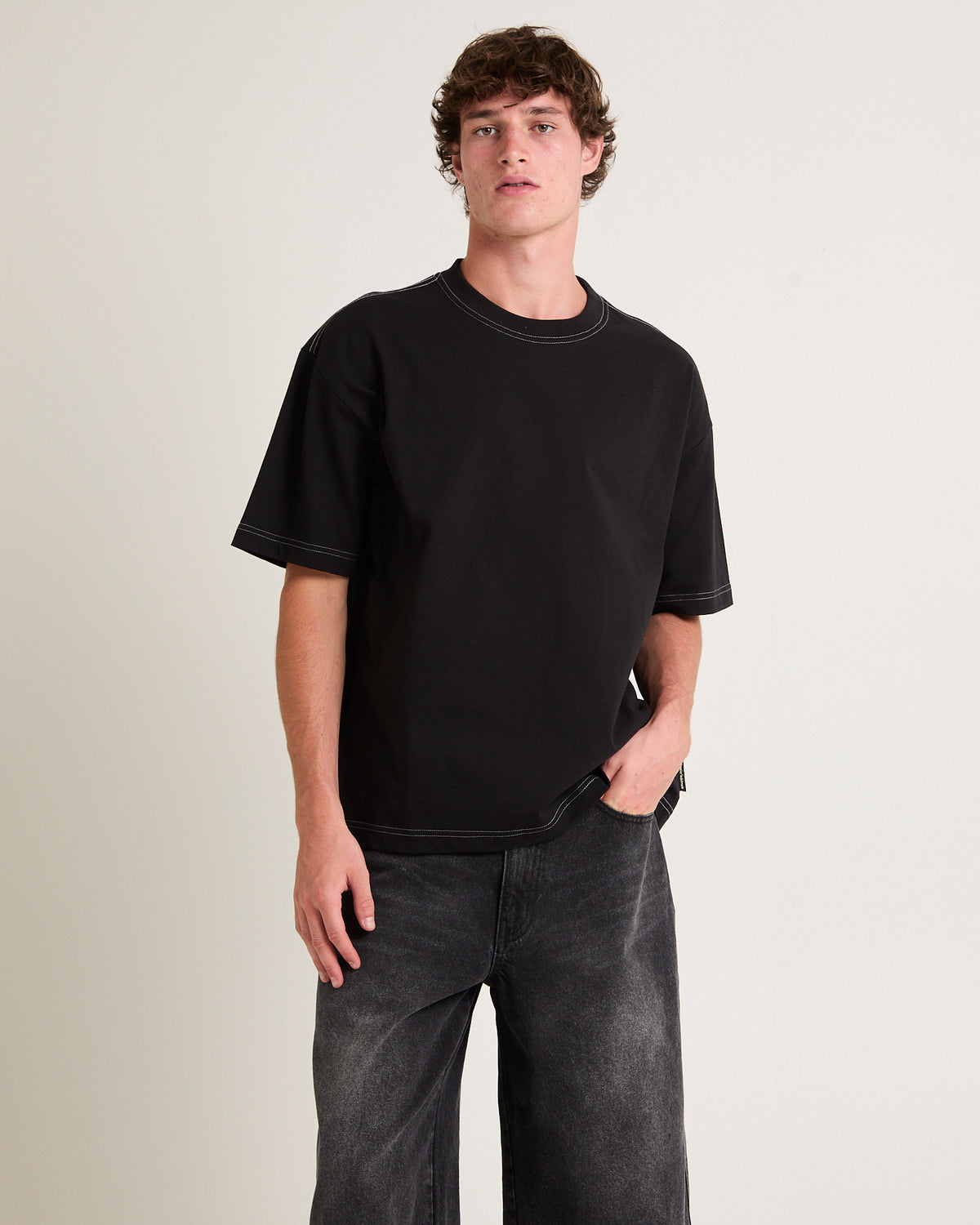 Aspect Crop T-Shirt BLACK