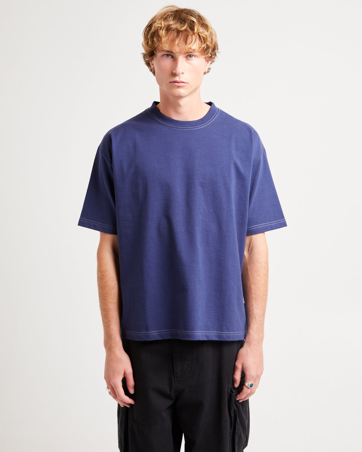 Aspect Crop T-Shirt NAVY