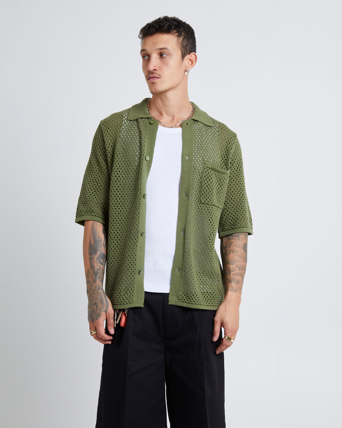 Flora Short Sleeve Shirt GREEN