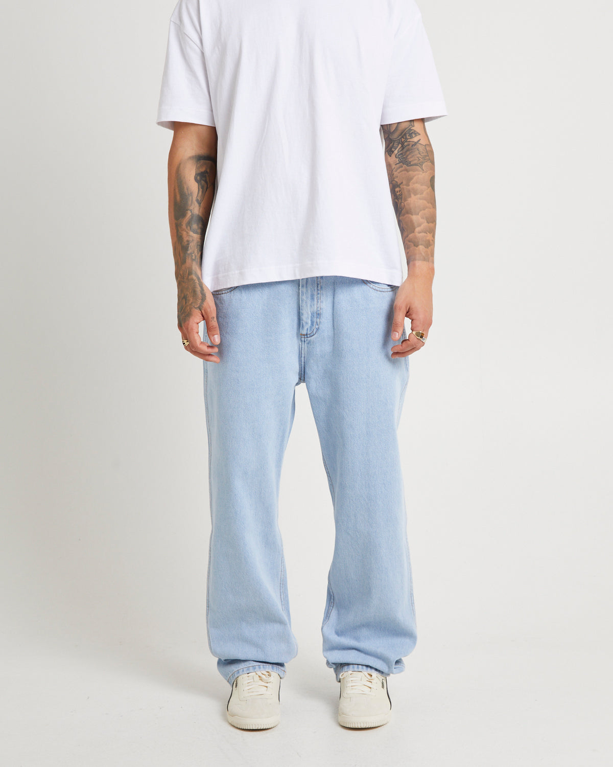 Ezy Malcom Denim Jeans BLEACHED DENIM