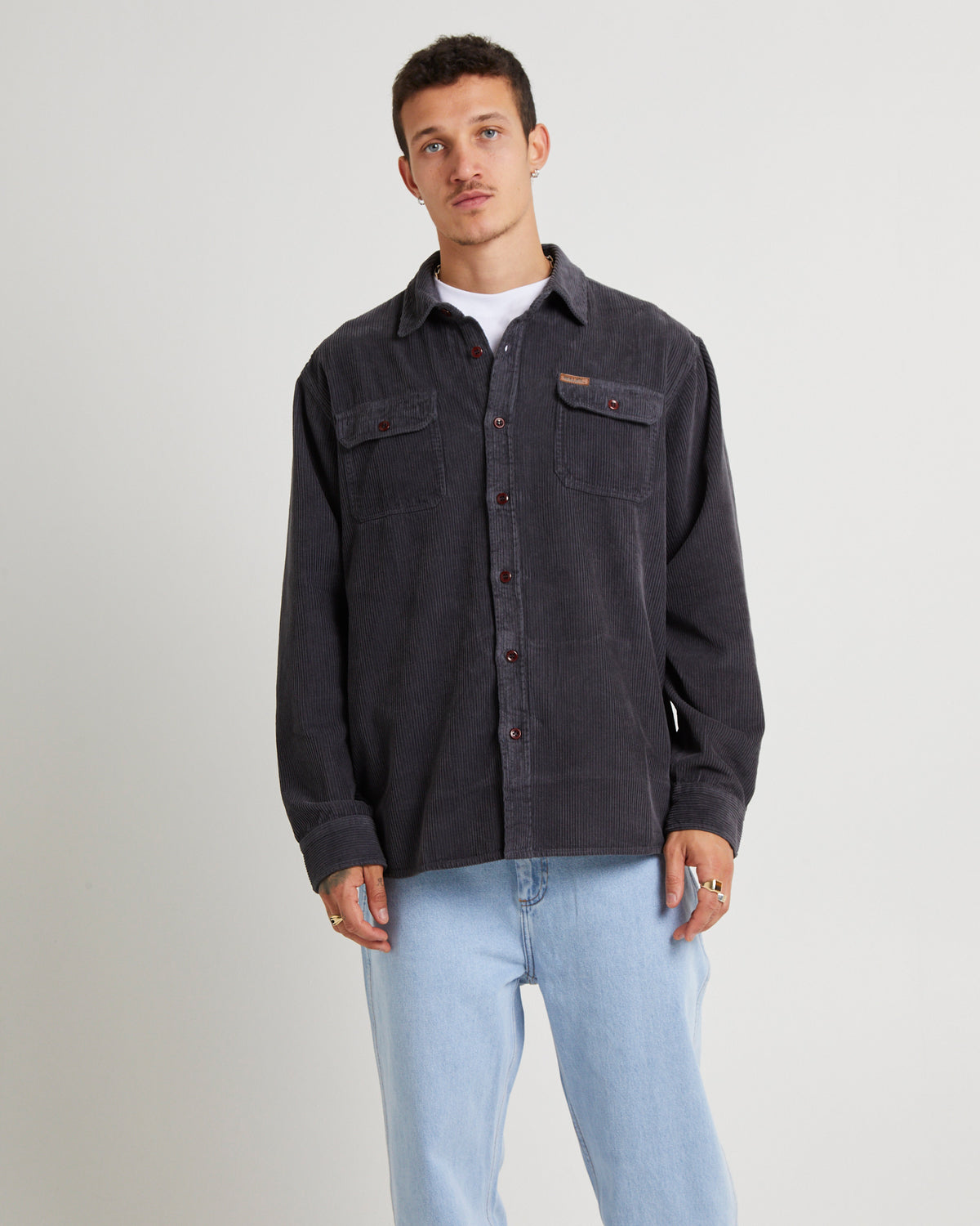 Trailer Fat Cord Shirt BLACK